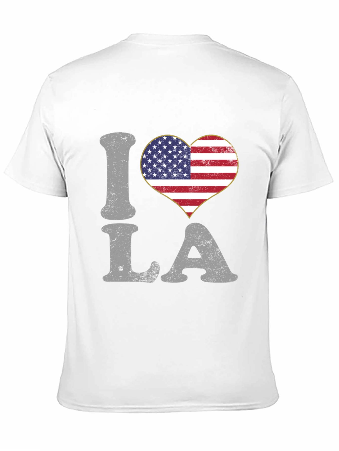 I Heart LA T-Shirt American Flag Design