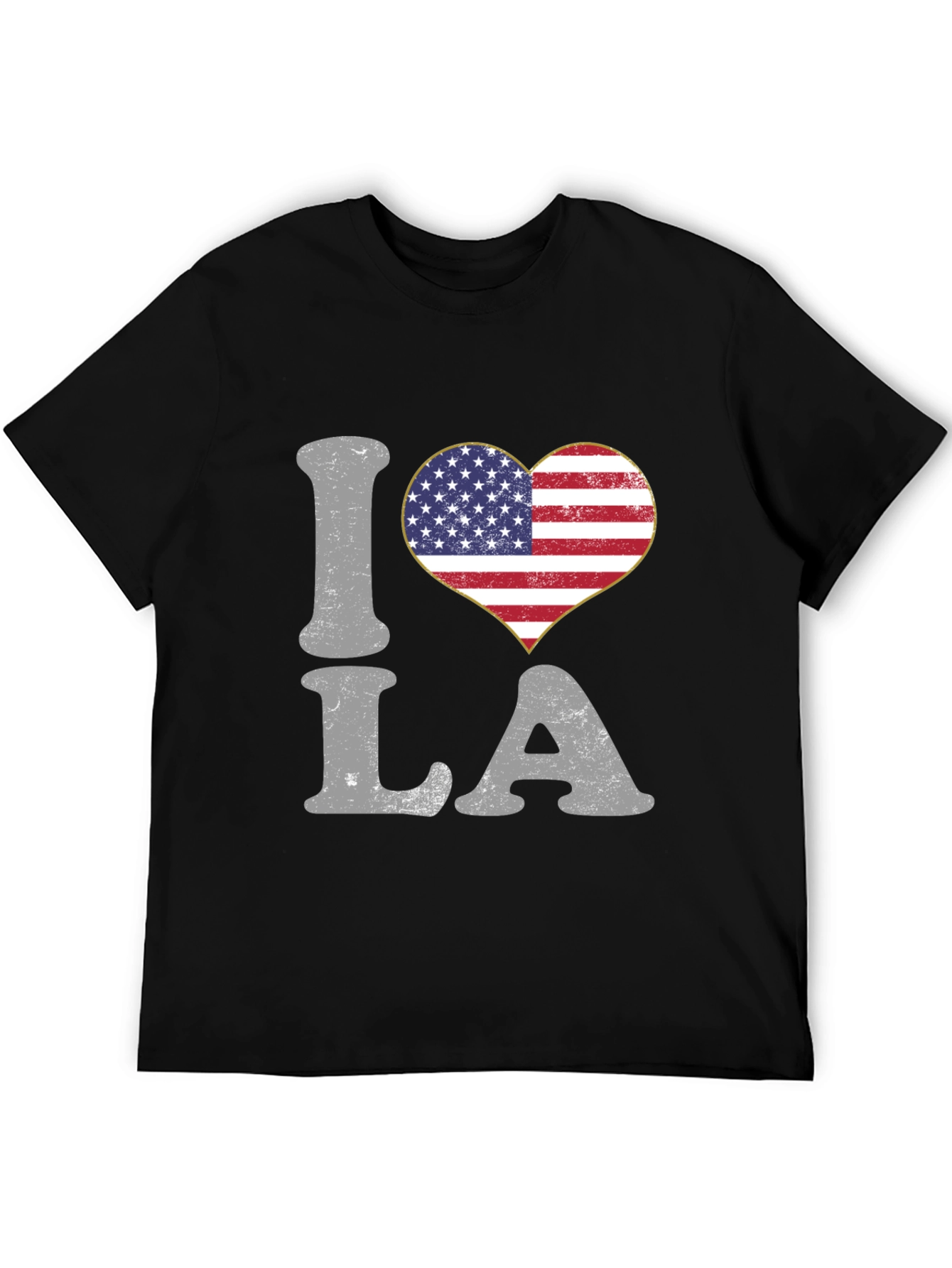 I Heart LA T-Shirt American Flag Design