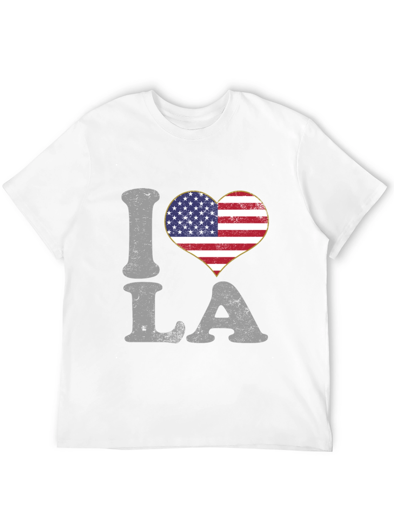 I Heart LA T-Shirt American Flag Design