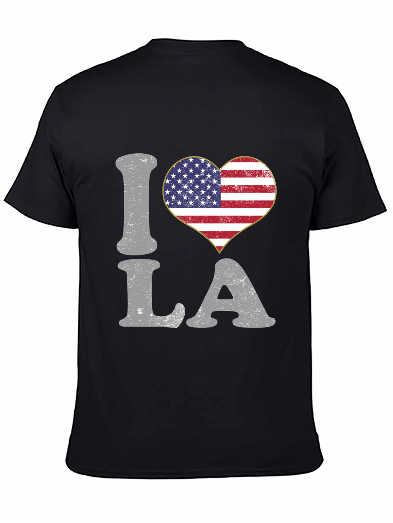I Heart LA T-Shirt American Flag Design