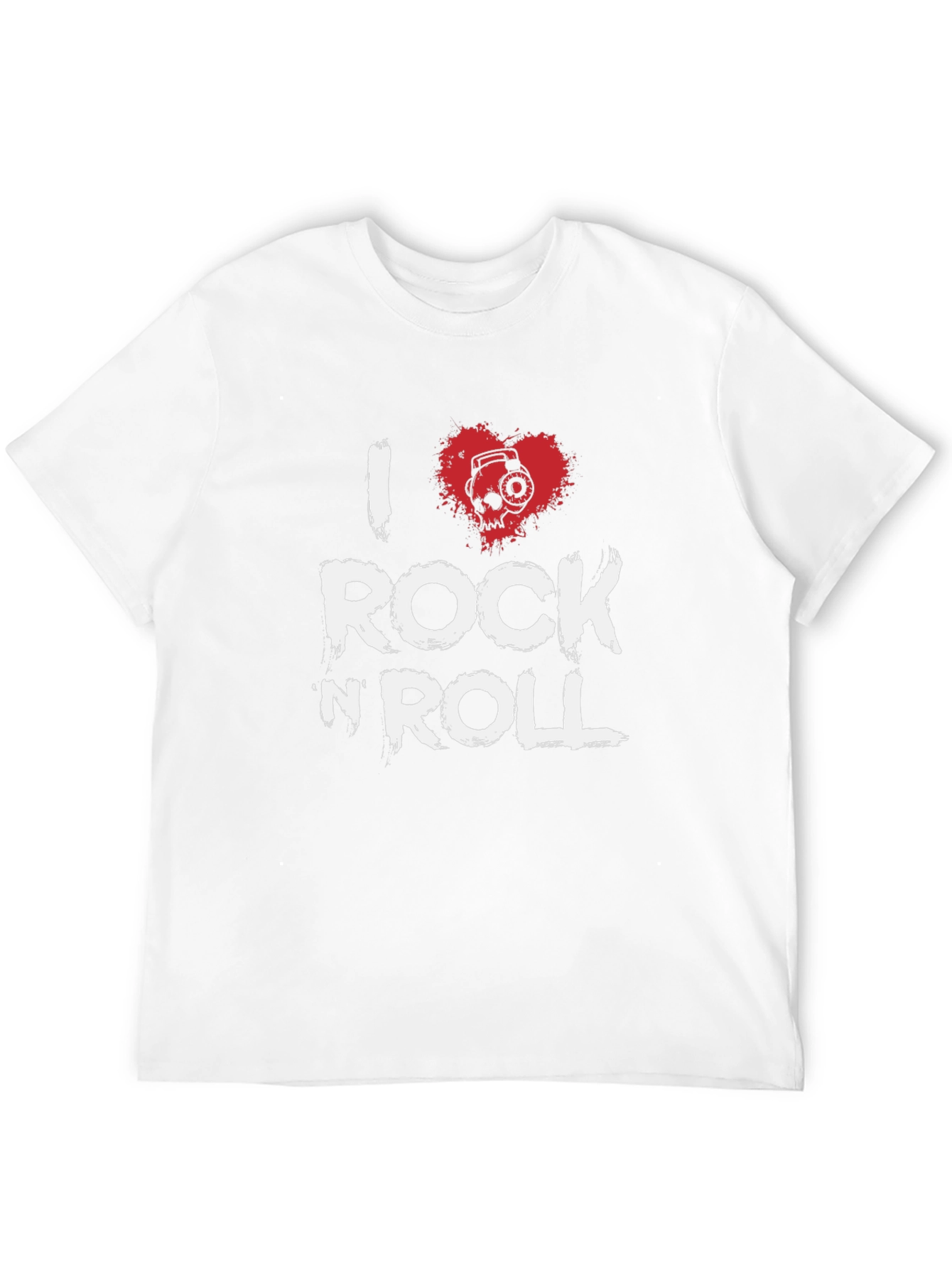 I Heart Rock n Roll Black Graphic Tee
