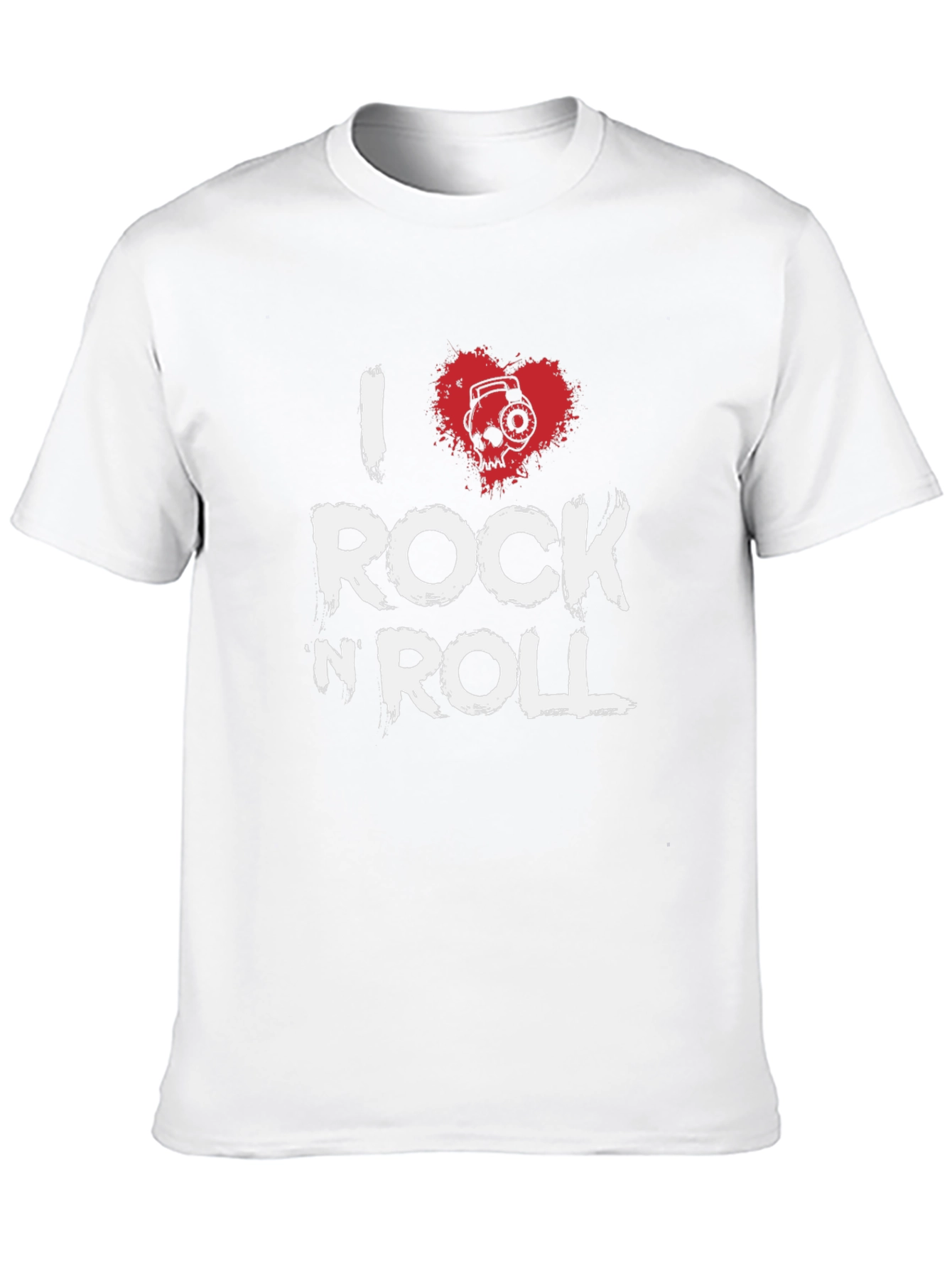 I Heart Rock n Roll Black Graphic Tee