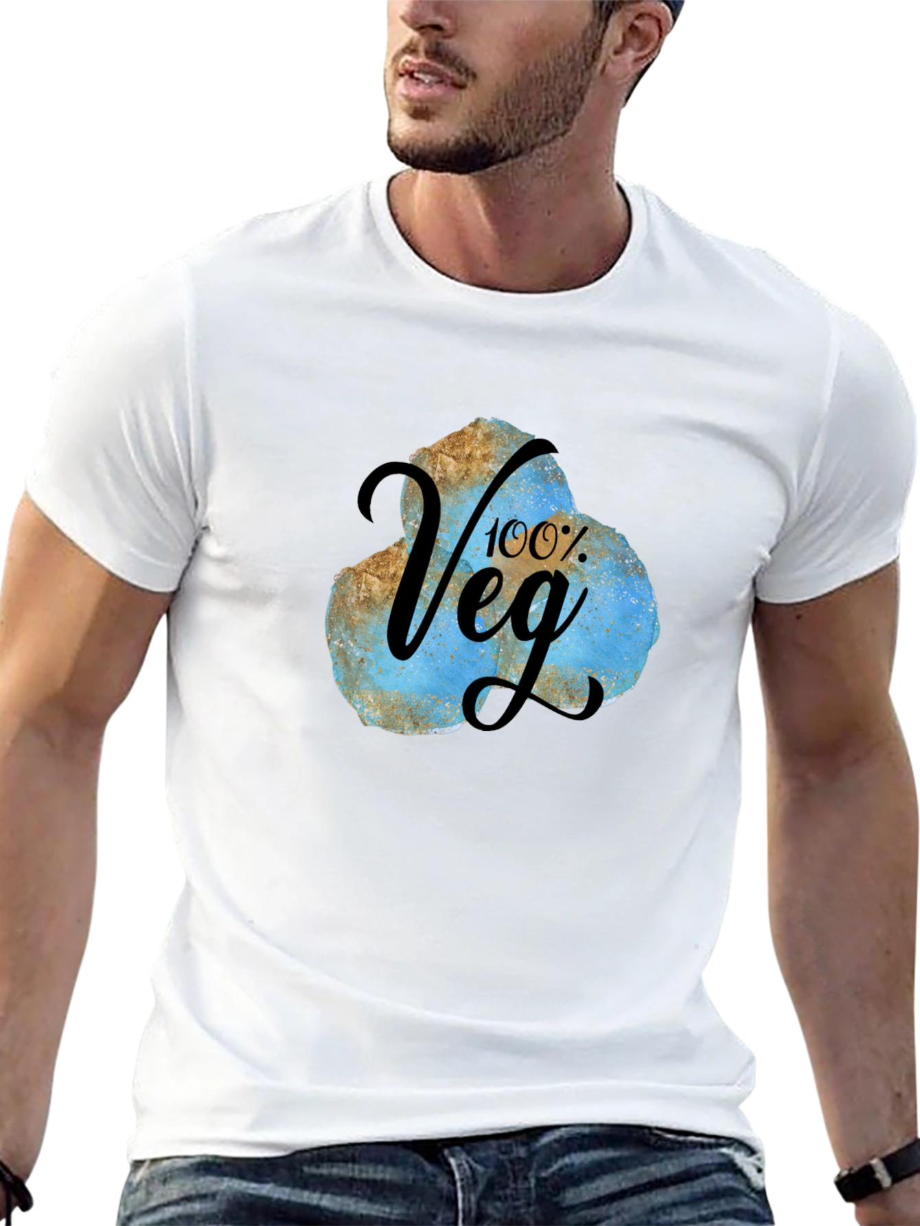 100% Veg Graphic Tee - Vegan T-Shirt