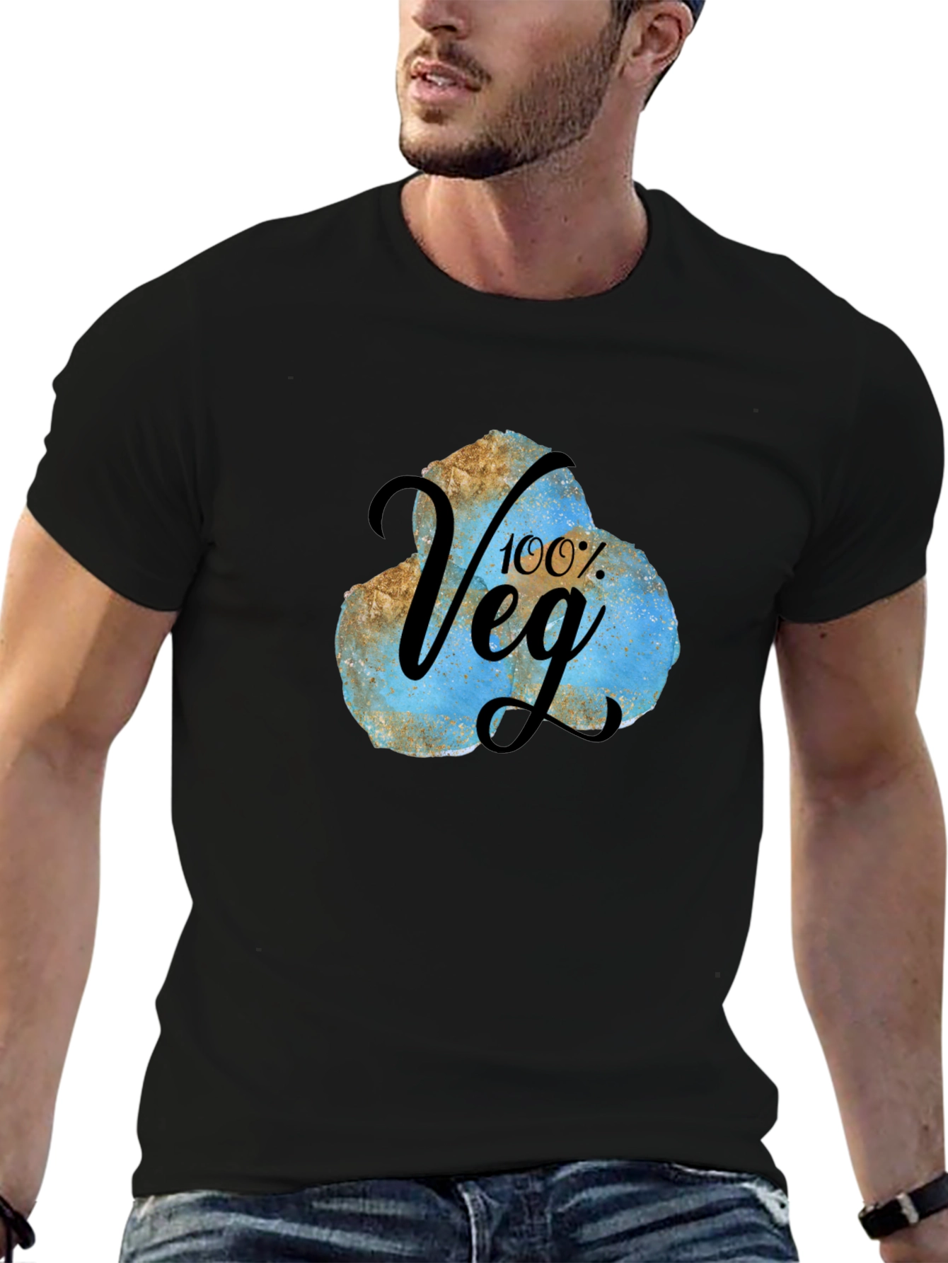 100% Veg Graphic Tee - Vegan T-Shirt