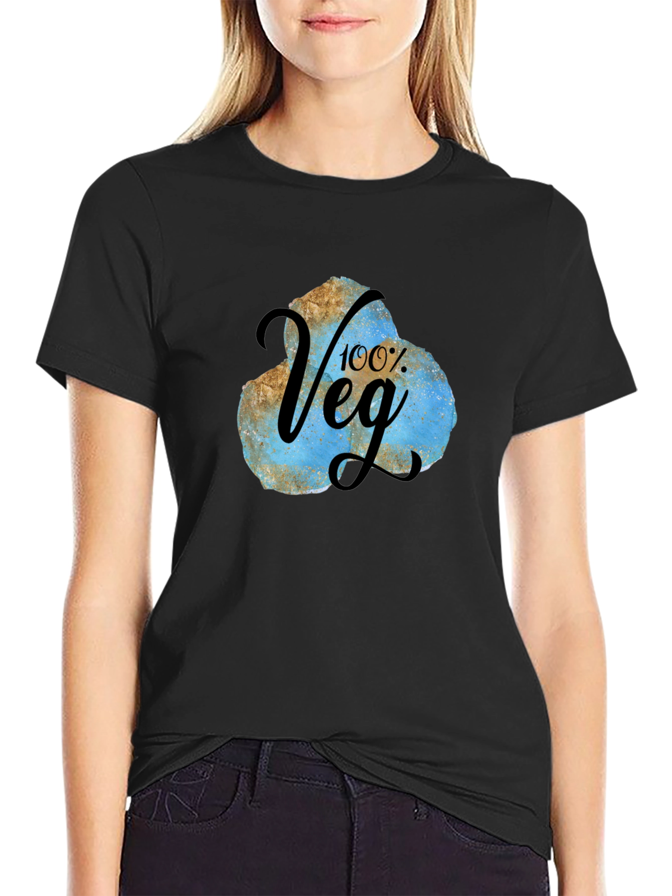 100% Veg Graphic Tee - Vegan T-Shirt