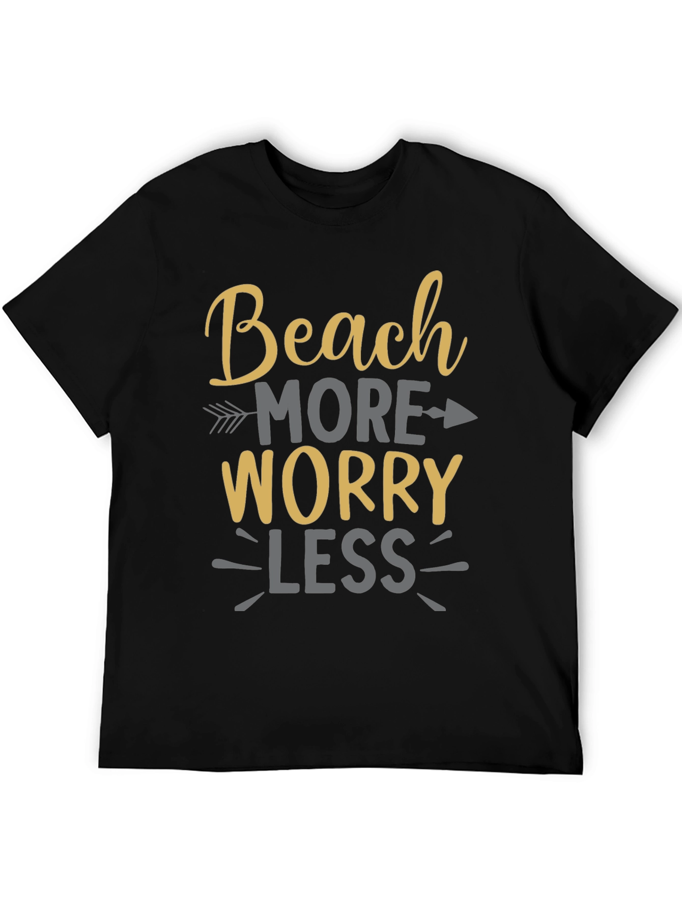 Beach More Worry Less Graphic T-Shirt