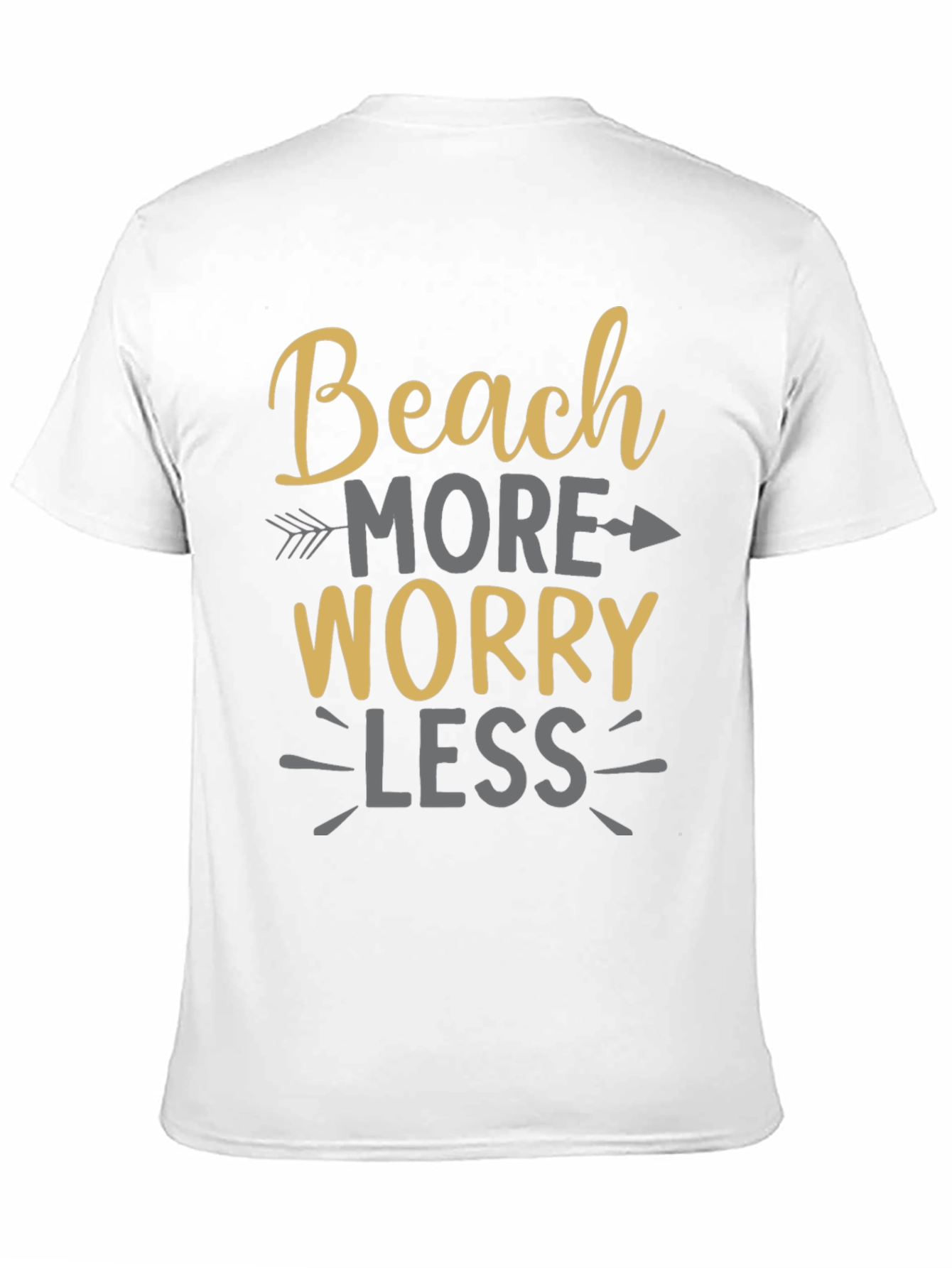 Beach More Worry Less Graphic T-Shirt