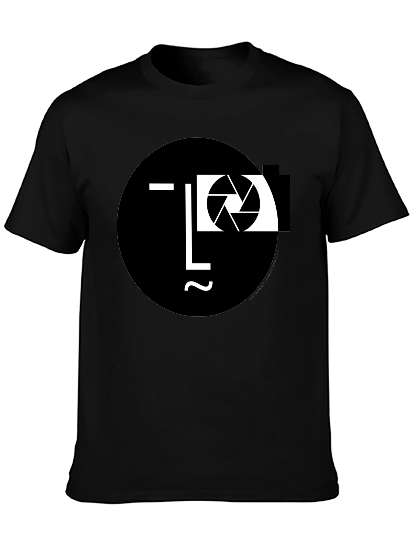Camera Face Black T-Shirt - Unique Photographer Design