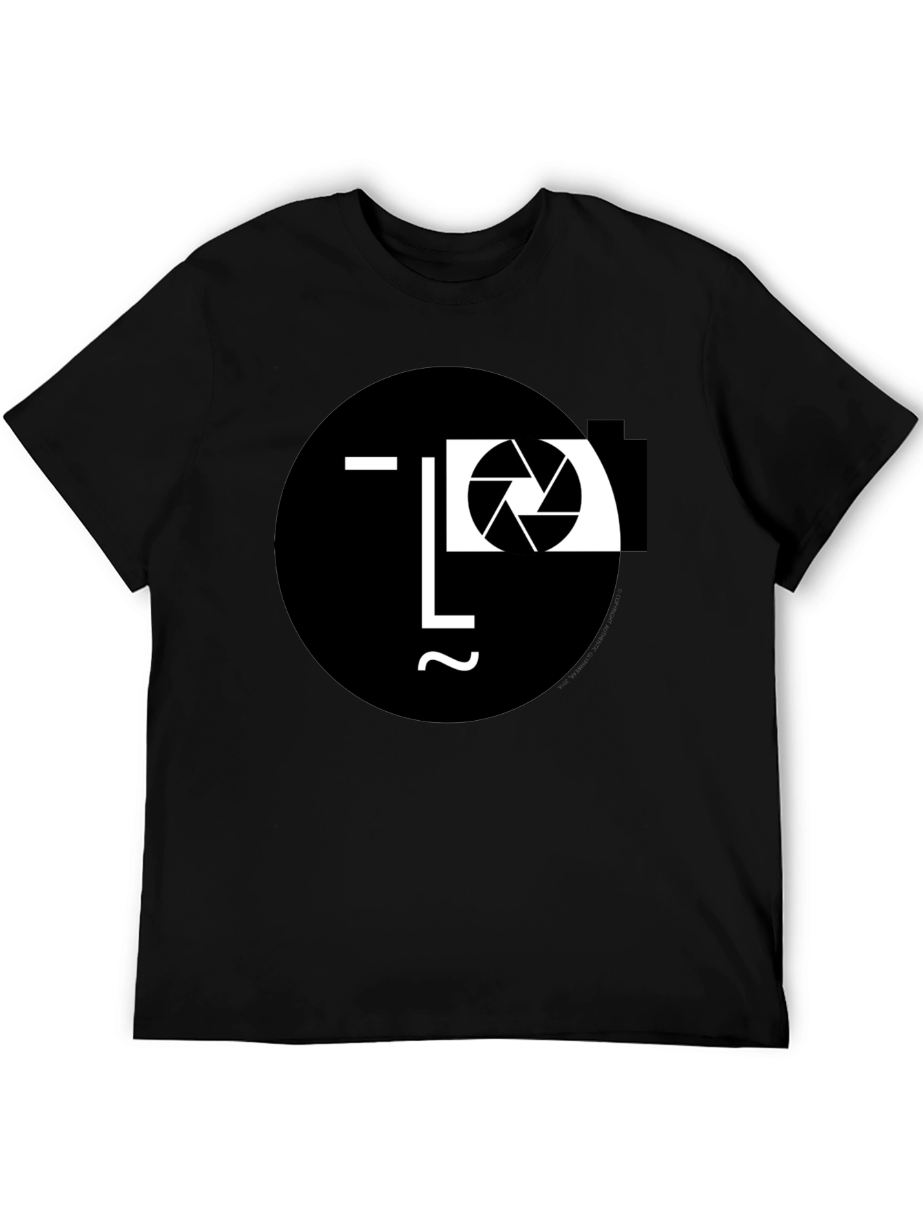 Camera Face Black T-Shirt - Unique Photographer Design