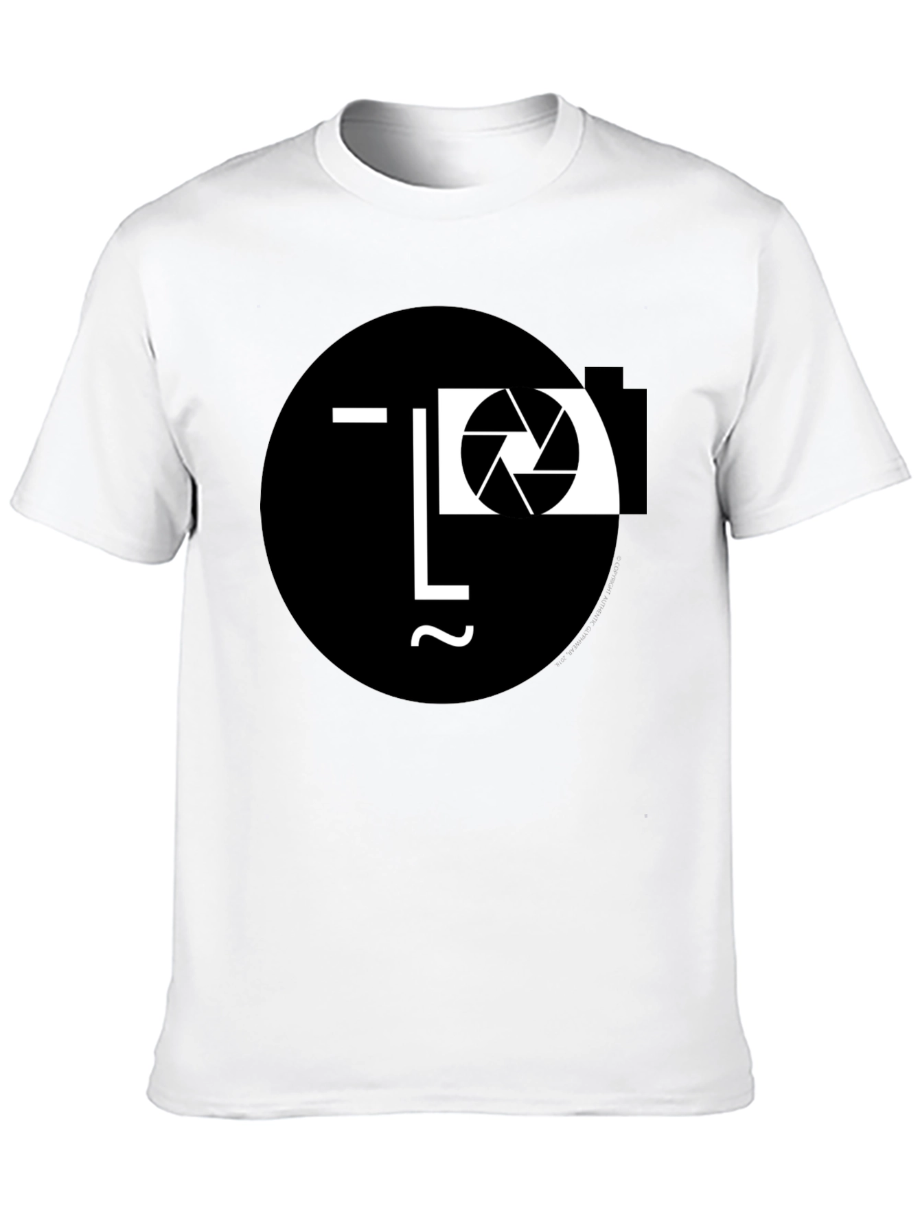 Camera Face Black T-Shirt - Unique Photographer Design