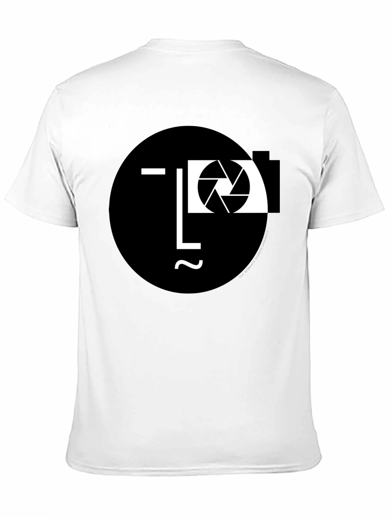 Camera Face Black T-Shirt - Unique Photographer Design