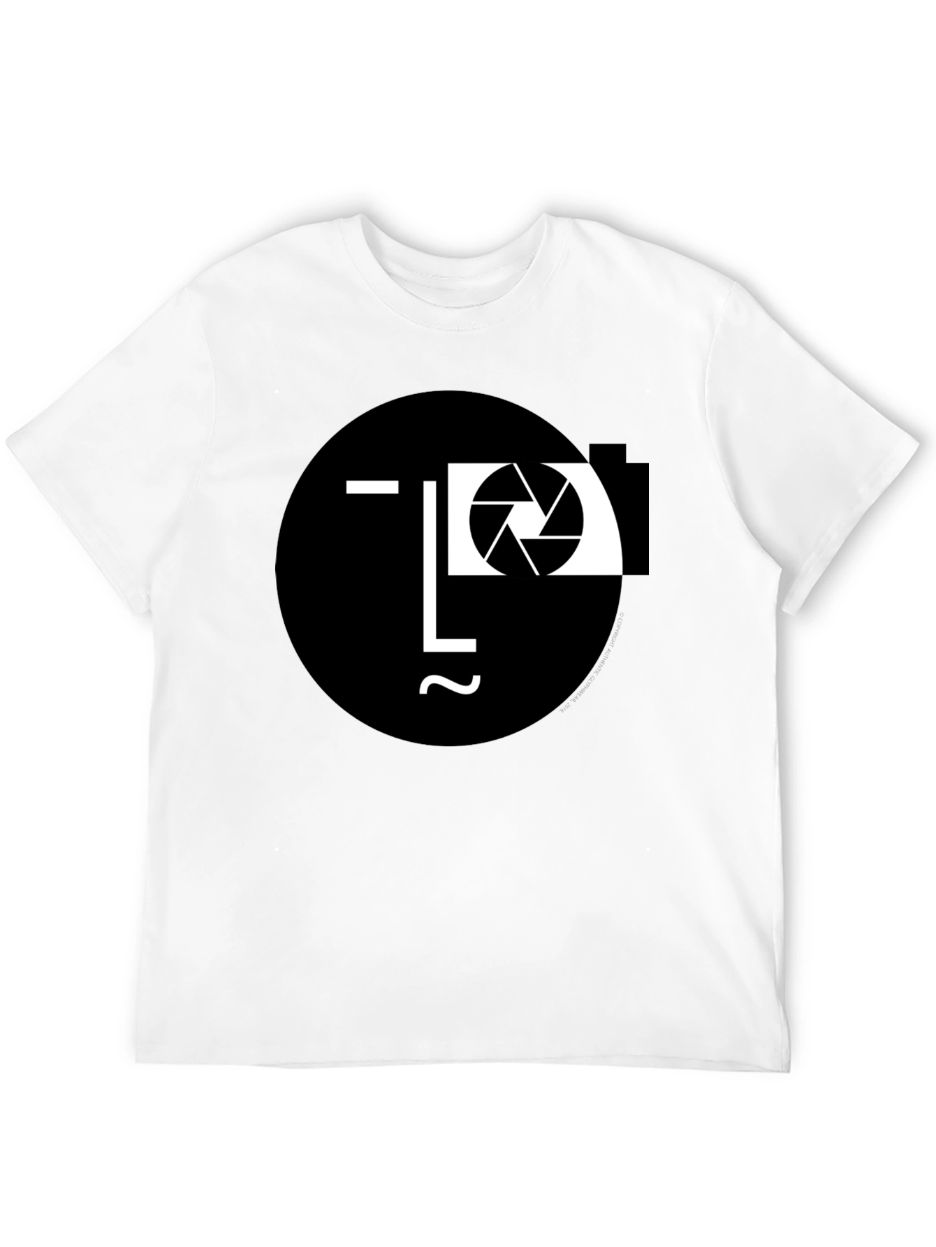 Camera Face Black T-Shirt - Unique Photographer Design