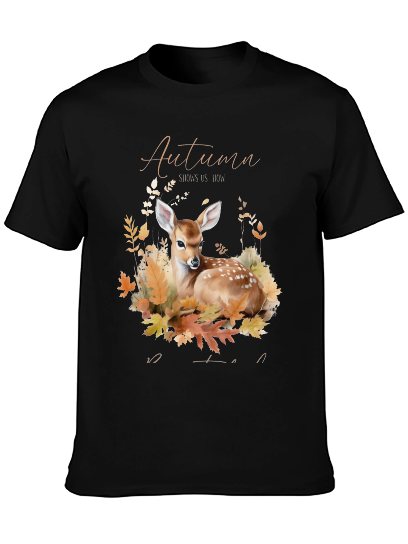 Autumn Deer Graphic T-Shirt
