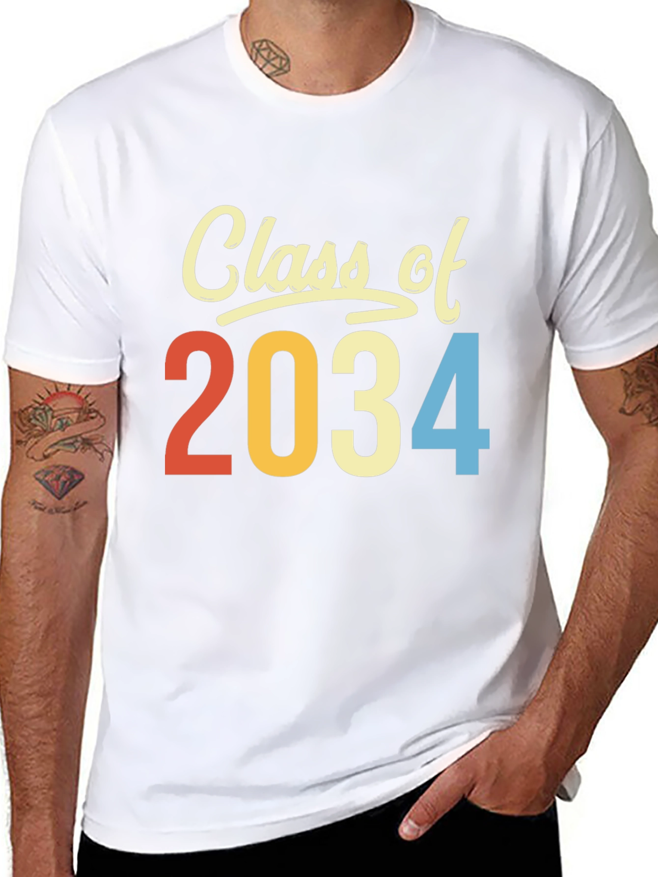 Class of 2034 T-Shirt Retro Style Graduation Tee