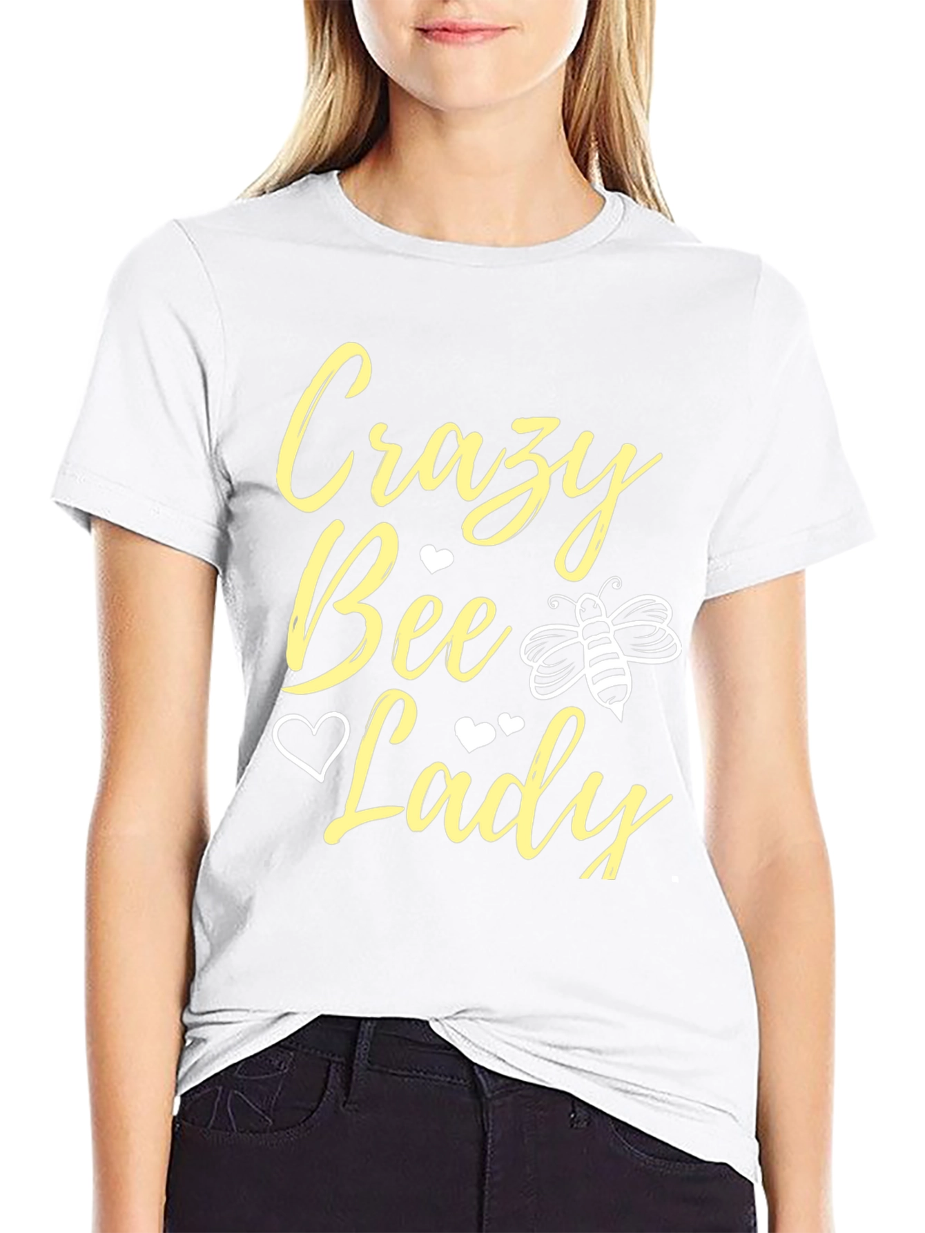 Crazy Bee Lady T-Shirt - Black