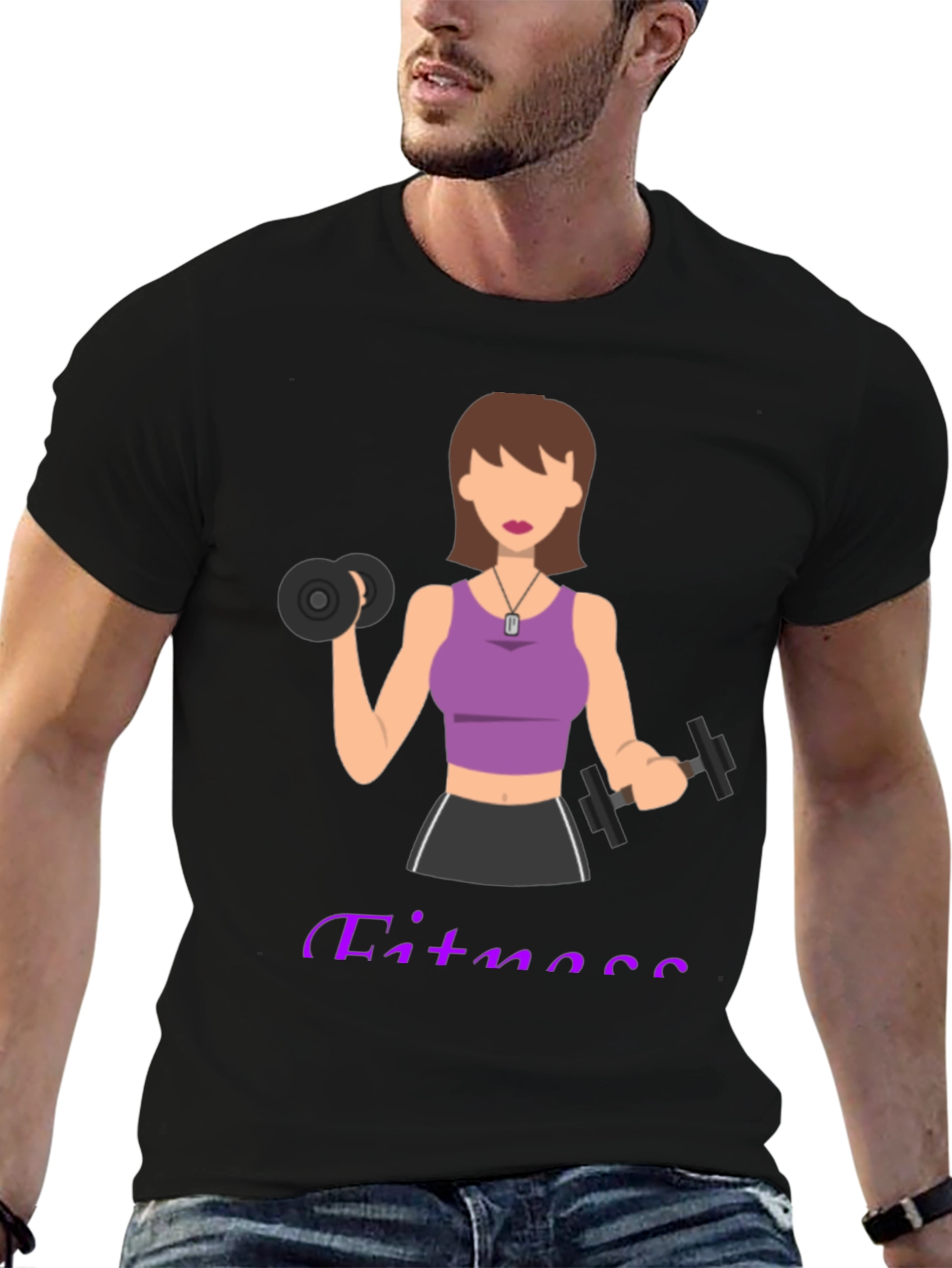 Fitness Woman Graphic T-Shirt - Workout Motivation Tee