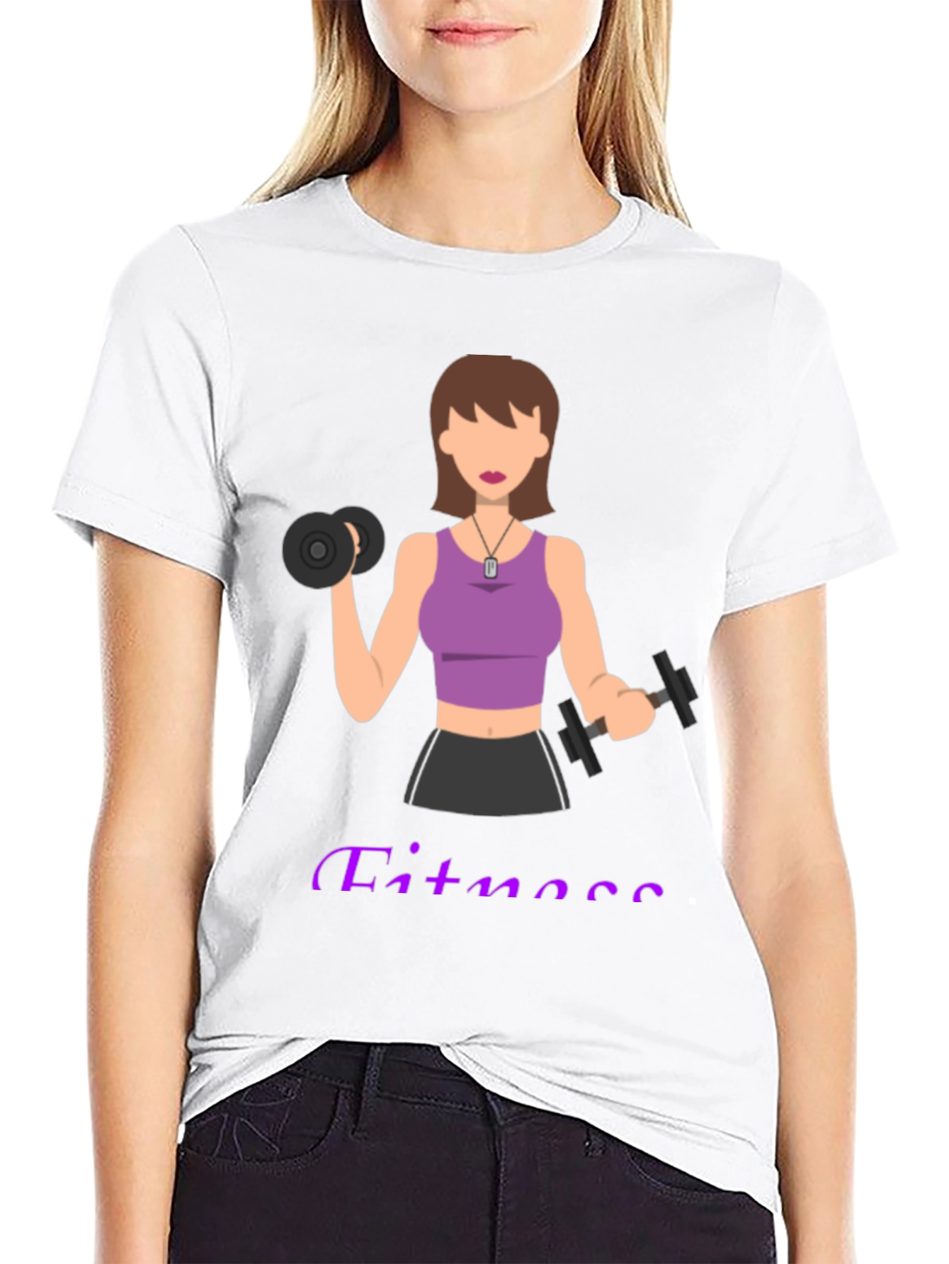 Fitness Woman Graphic T-Shirt - Workout Motivation Tee