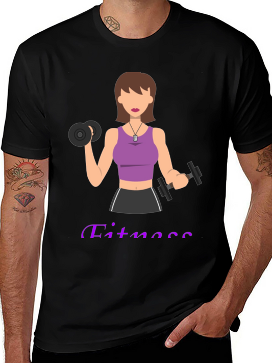 Fitness Woman Graphic T-Shirt - Workout Motivation Tee