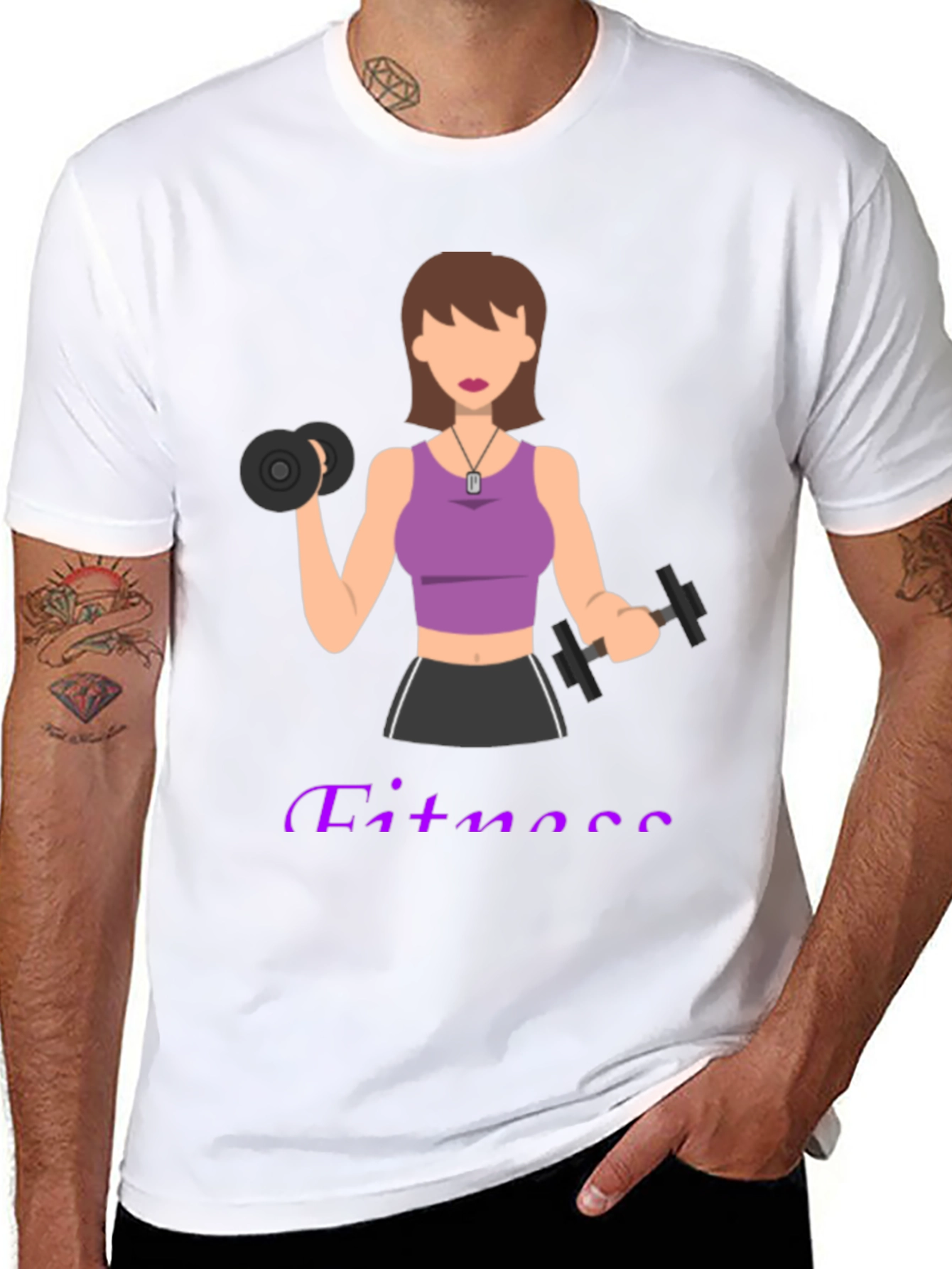 Fitness Woman Graphic T-Shirt - Workout Motivation Tee