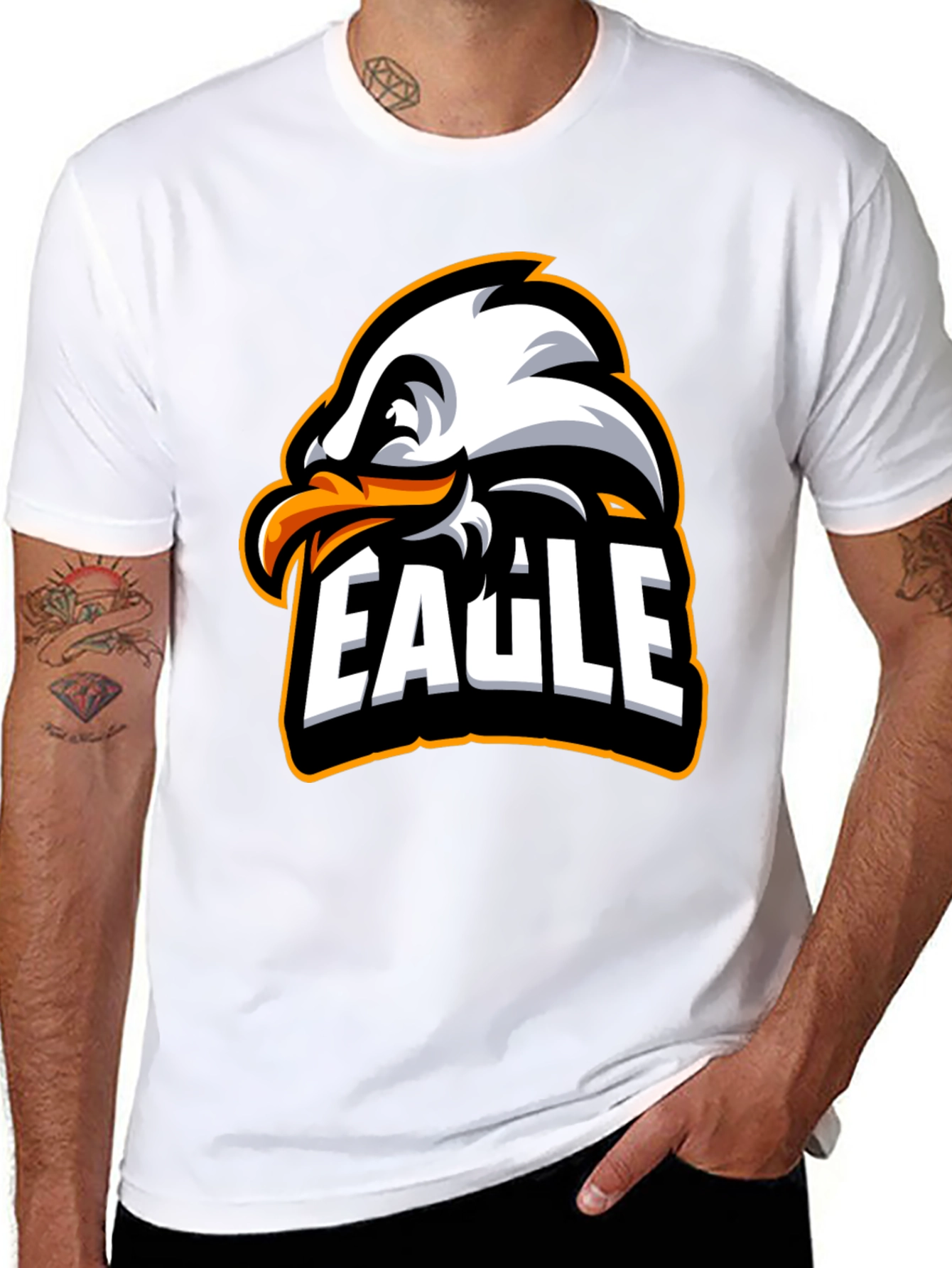 Cool Eagle Graphic T-Shirt - Black