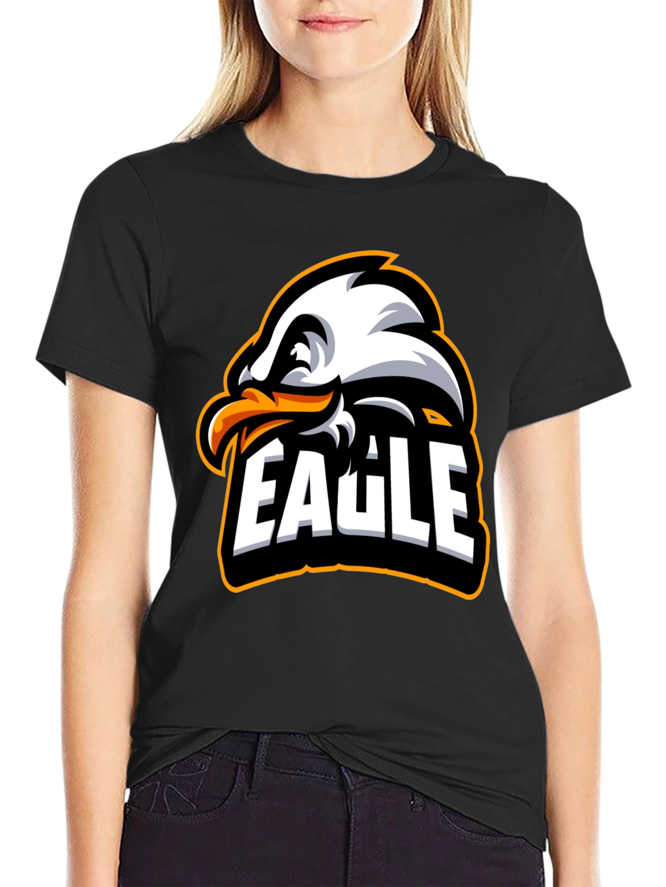 Cool Eagle Graphic T-Shirt - Black
