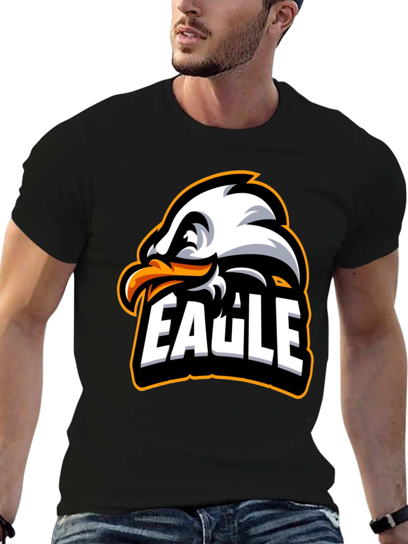 Cool Eagle Graphic T-Shirt - Black
