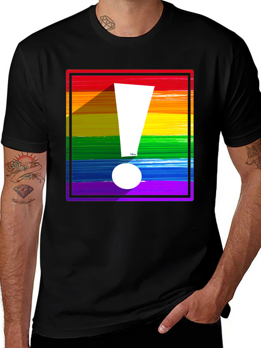 Rainbow Exclamation Tee - Bold Pride Statement
