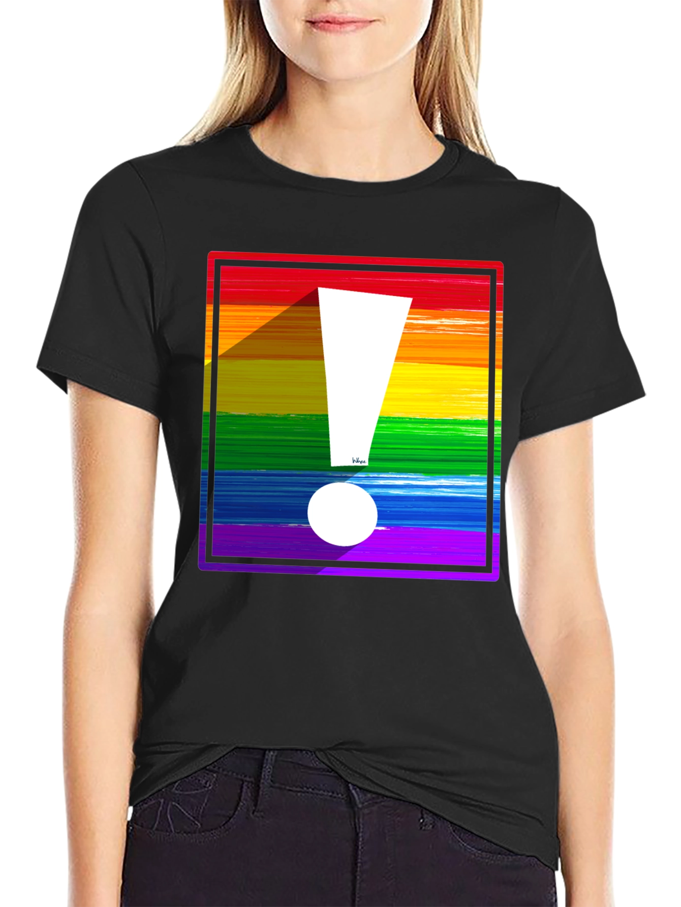 Rainbow Exclamation Tee - Bold Pride Statement