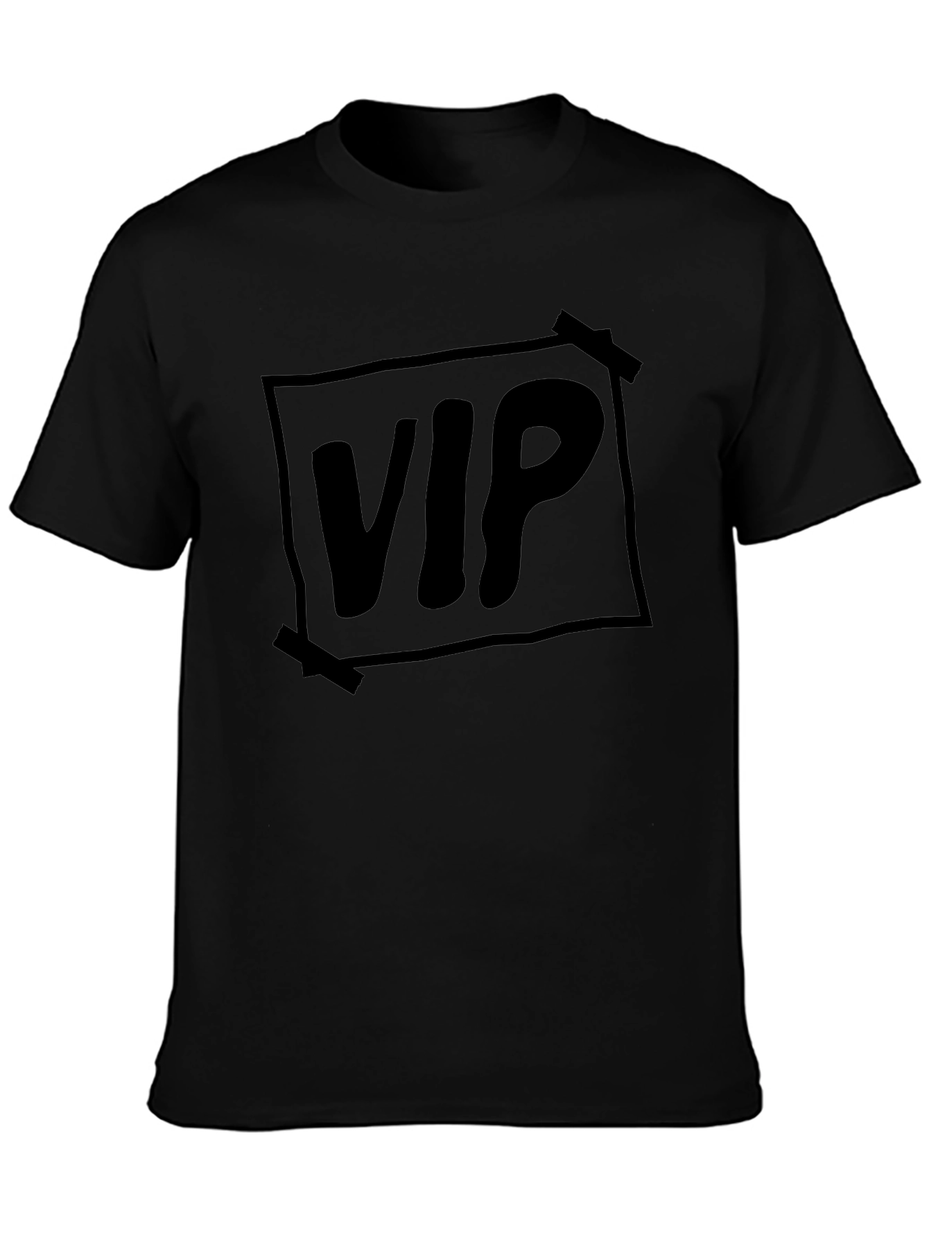 VIP Black Graphic Tee - Trendy Casual Style