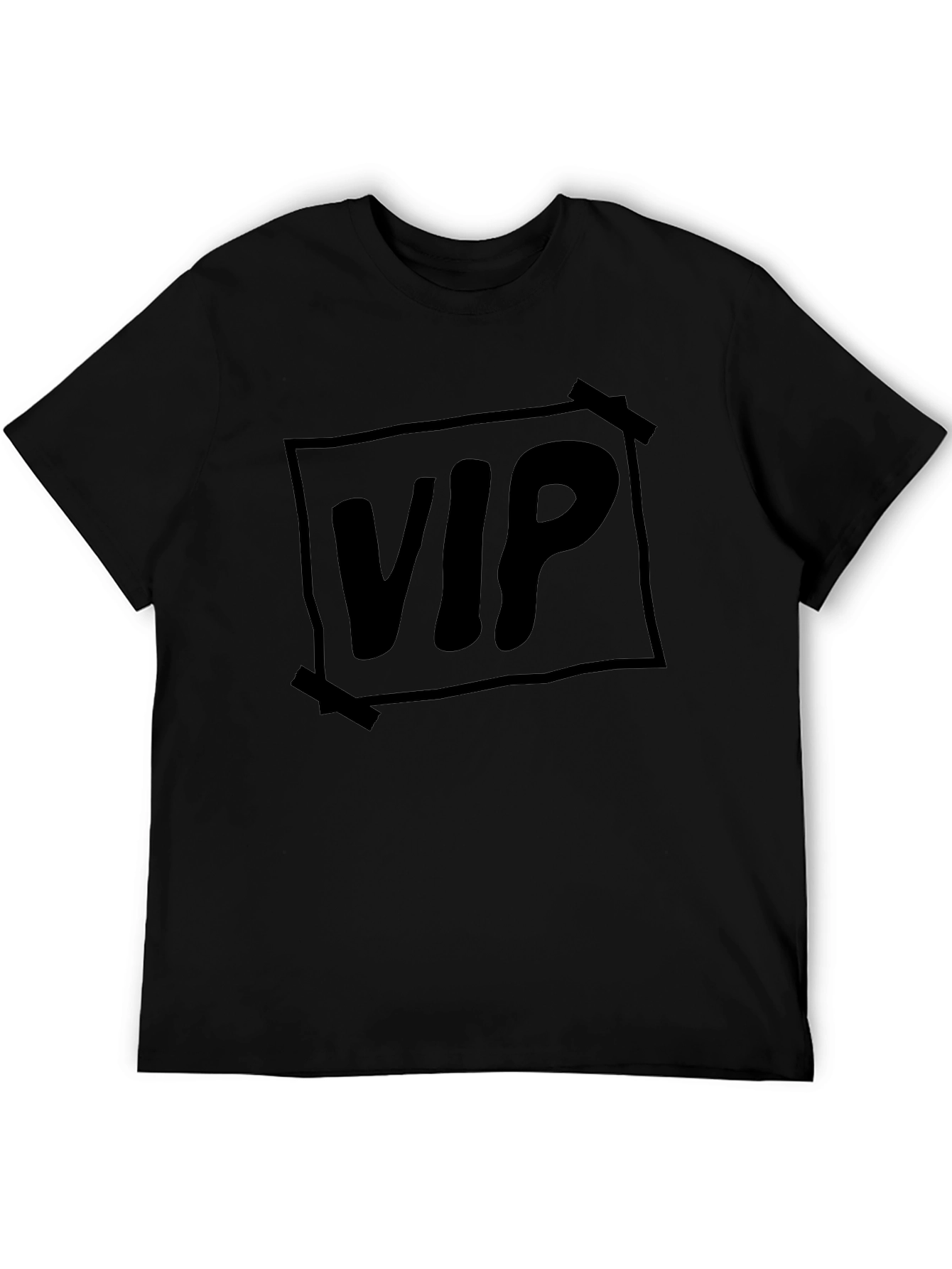 VIP Black Graphic Tee - Trendy Casual Style
