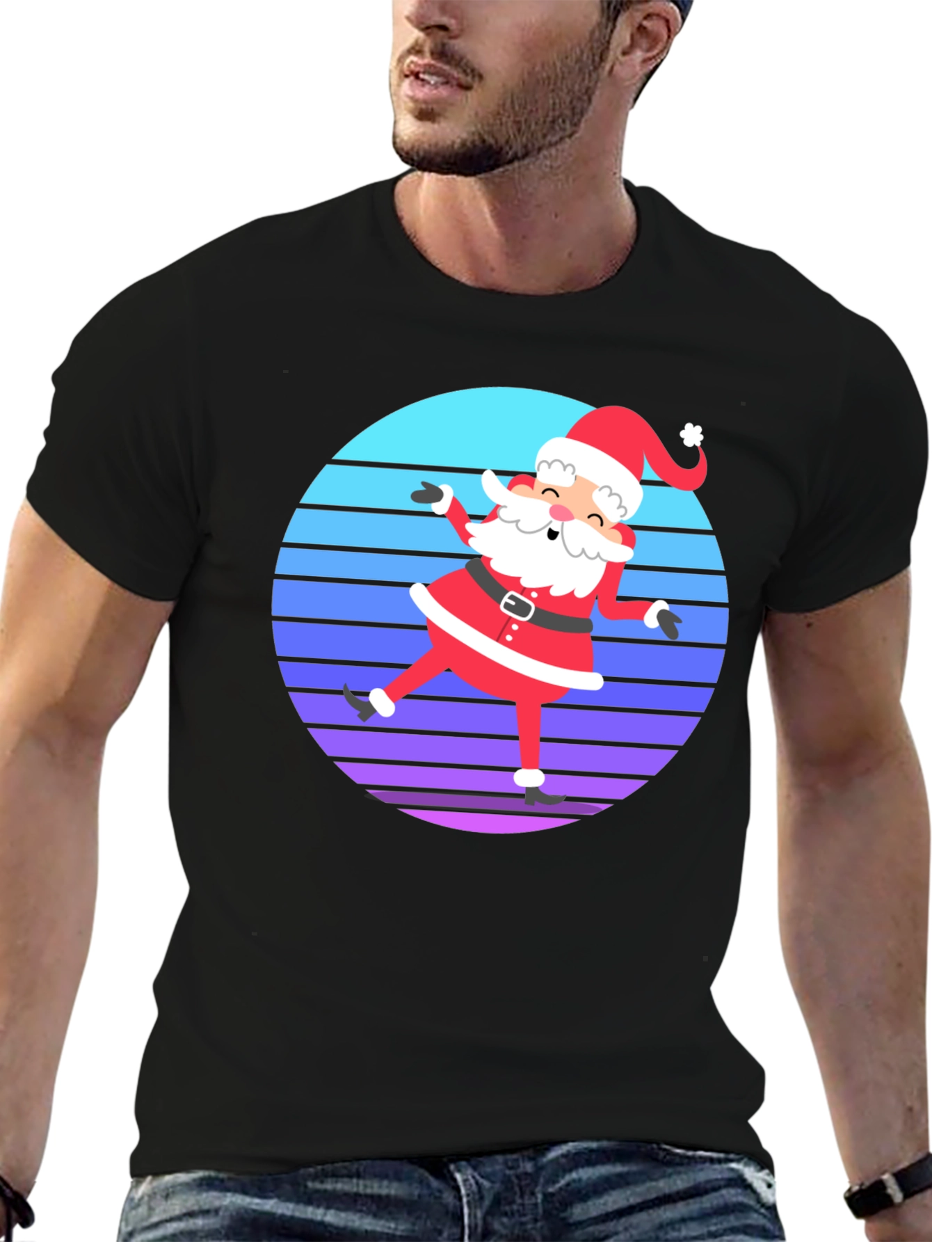 Santa Dab T-Shirt - Retro Holiday Style