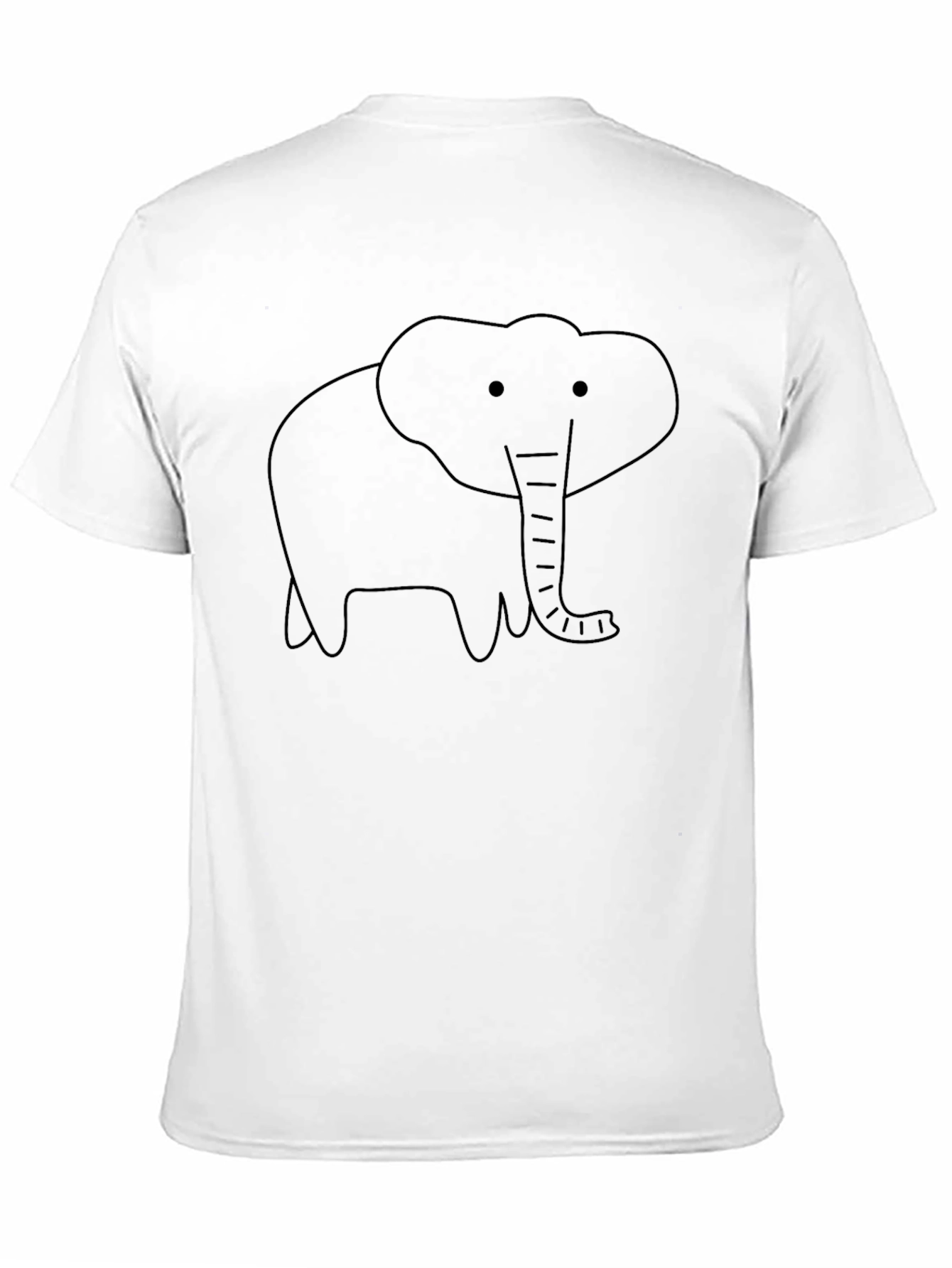 Elephant Graphic Tee - Black Cotton Casual