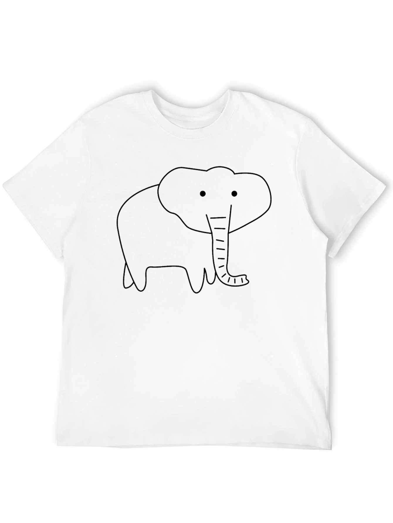 Elephant Graphic Tee - Black Cotton Casual