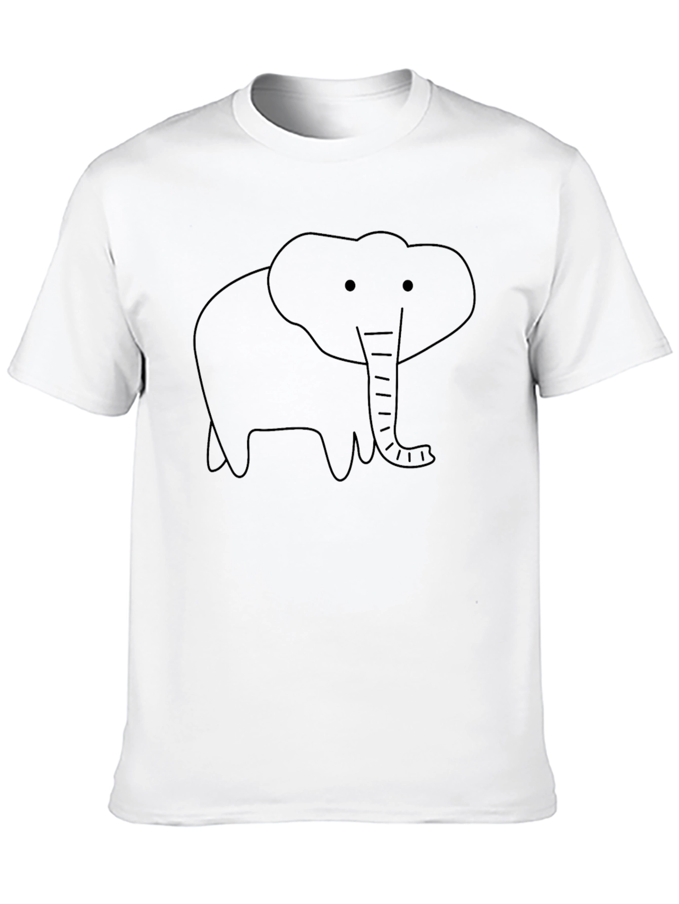 Elephant Graphic Tee - Black Cotton Casual