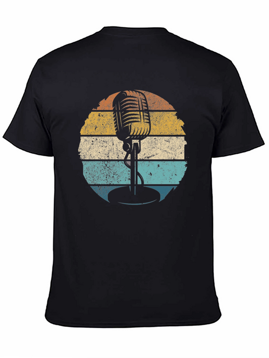 Vintage Microphone T-Shirt - Retro Style