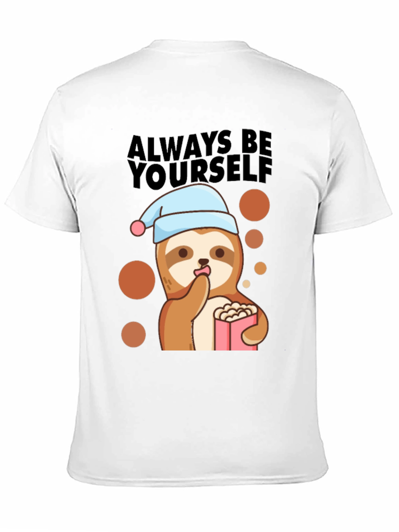 Sloth Always Be Yourself Black T-Shirt
