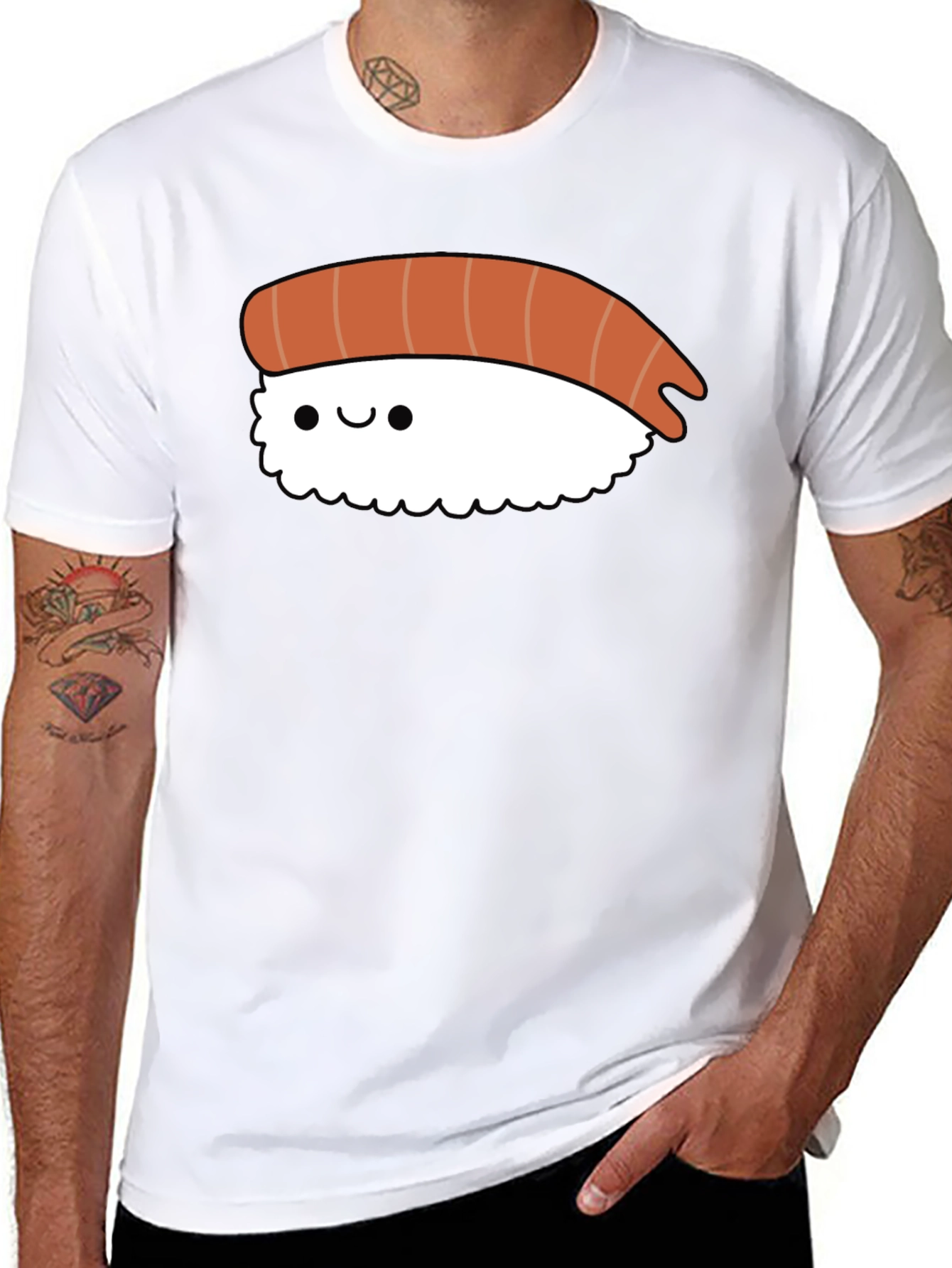 Sushi Graphic Tee - Unisex Black T-Shirt