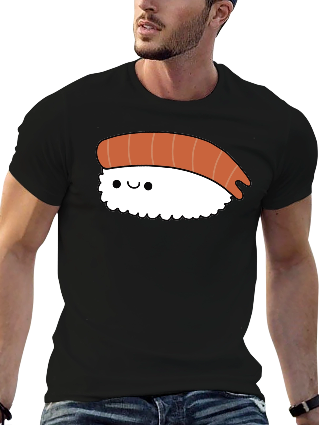 Sushi Graphic Tee - Unisex Black T-Shirt