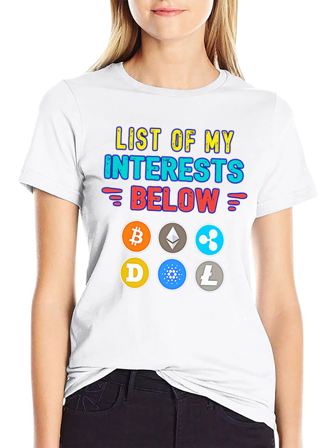 Crypto Interest T-Shirt: Bitcoin Ethereum Ripple and More!