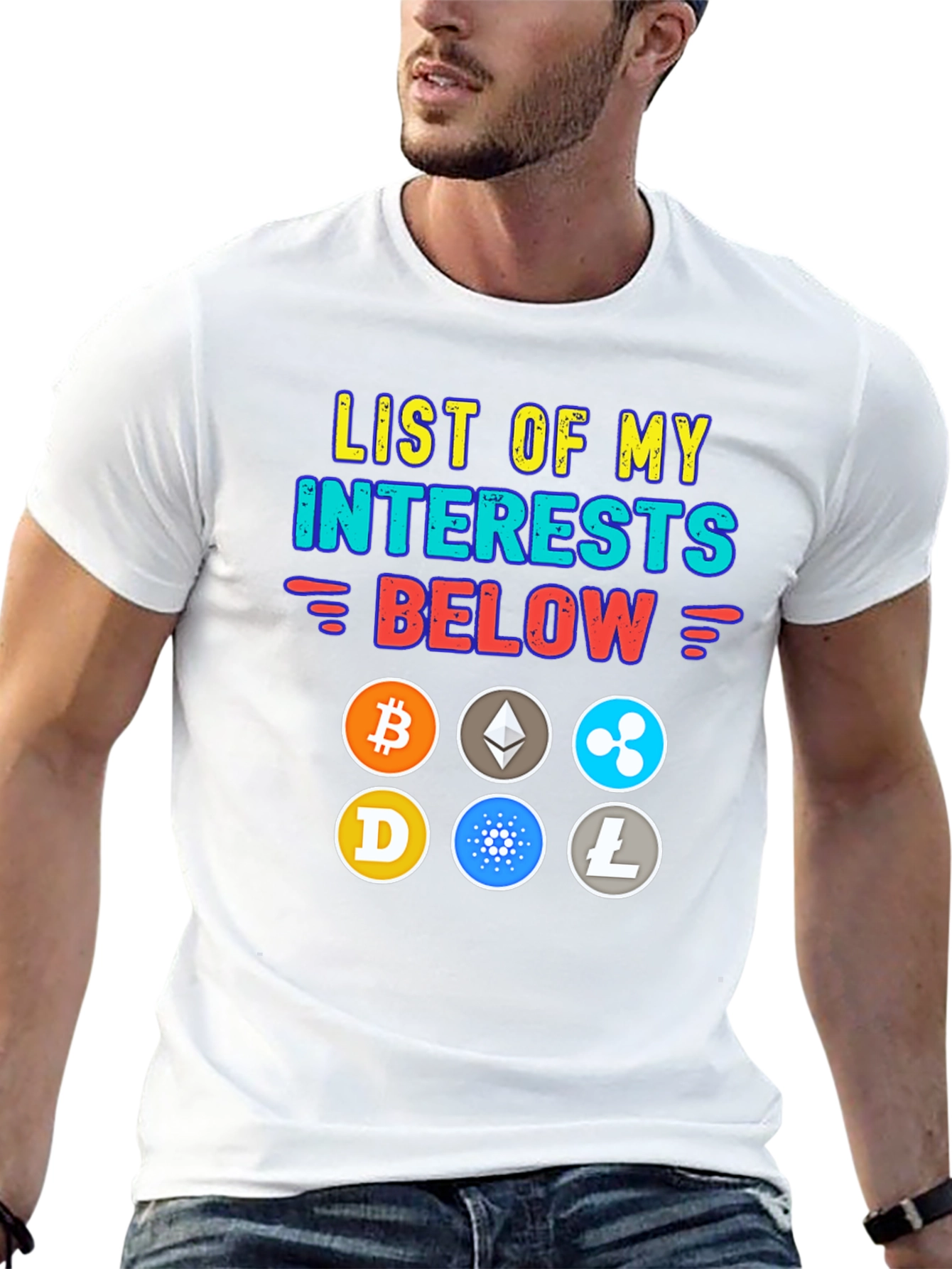 Crypto Interest T-Shirt: Bitcoin Ethereum Ripple and More!