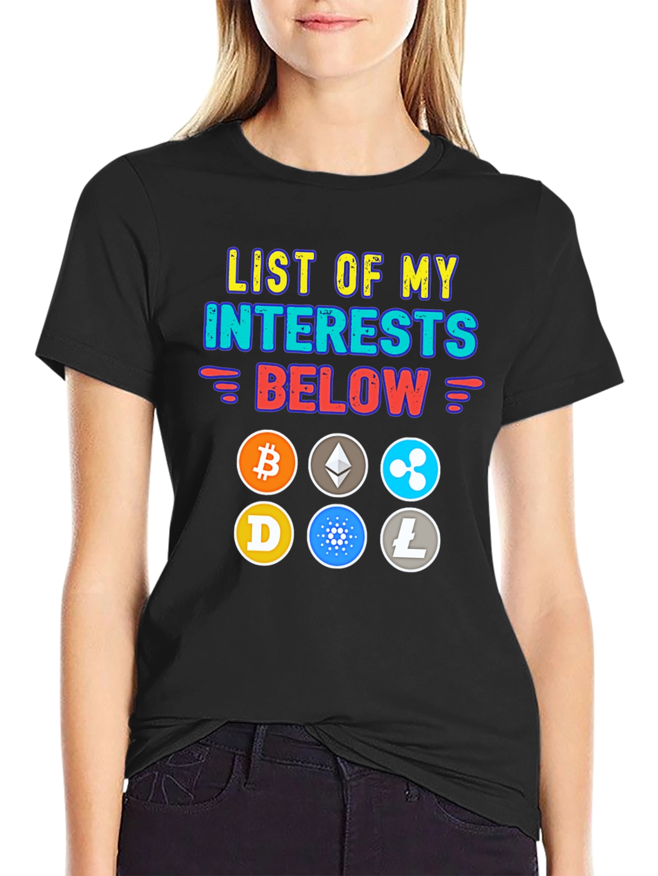 Crypto Interest T-Shirt: Bitcoin Ethereum Ripple and More!