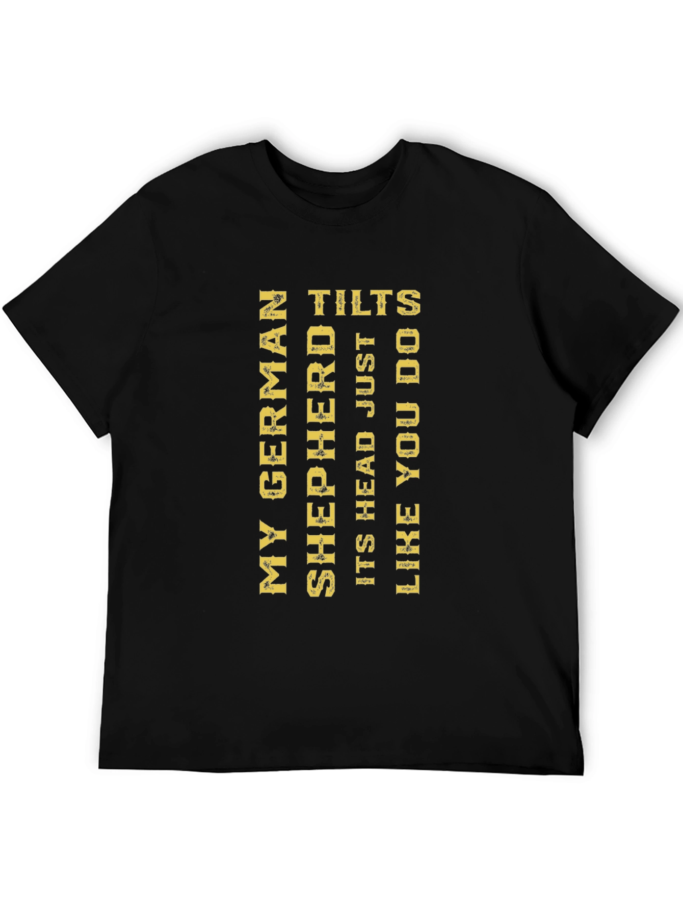 German Shepherd Head Tilt Novelty T-Shirt