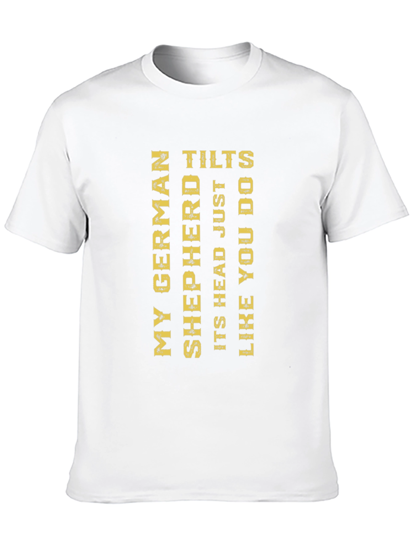 German Shepherd Head Tilt Novelty T-Shirt