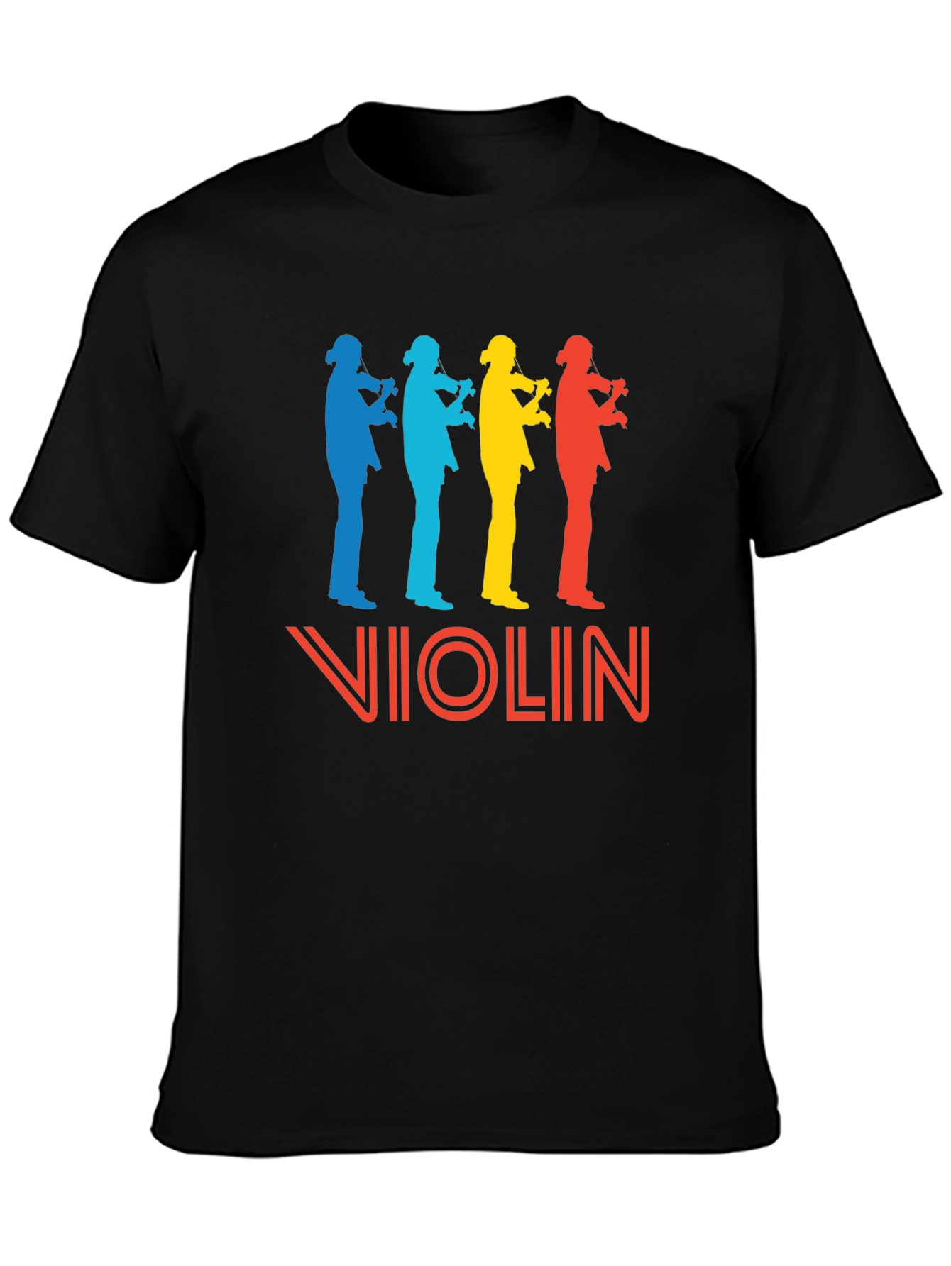 Retro Violinist T-Shirt - Music Lover Tee