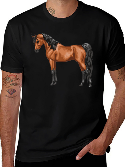 Horse Graphic T-Shirt Stylish Casual Tee