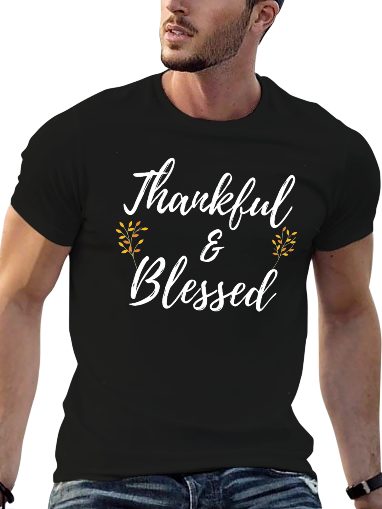 Thankful & Blessed Graphic T-Shirt