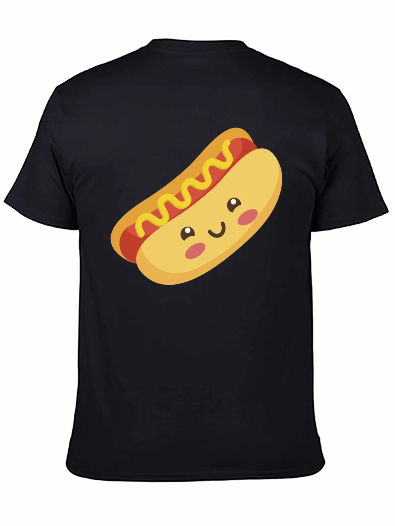 Hot Dog Graphic Black T-Shirt
