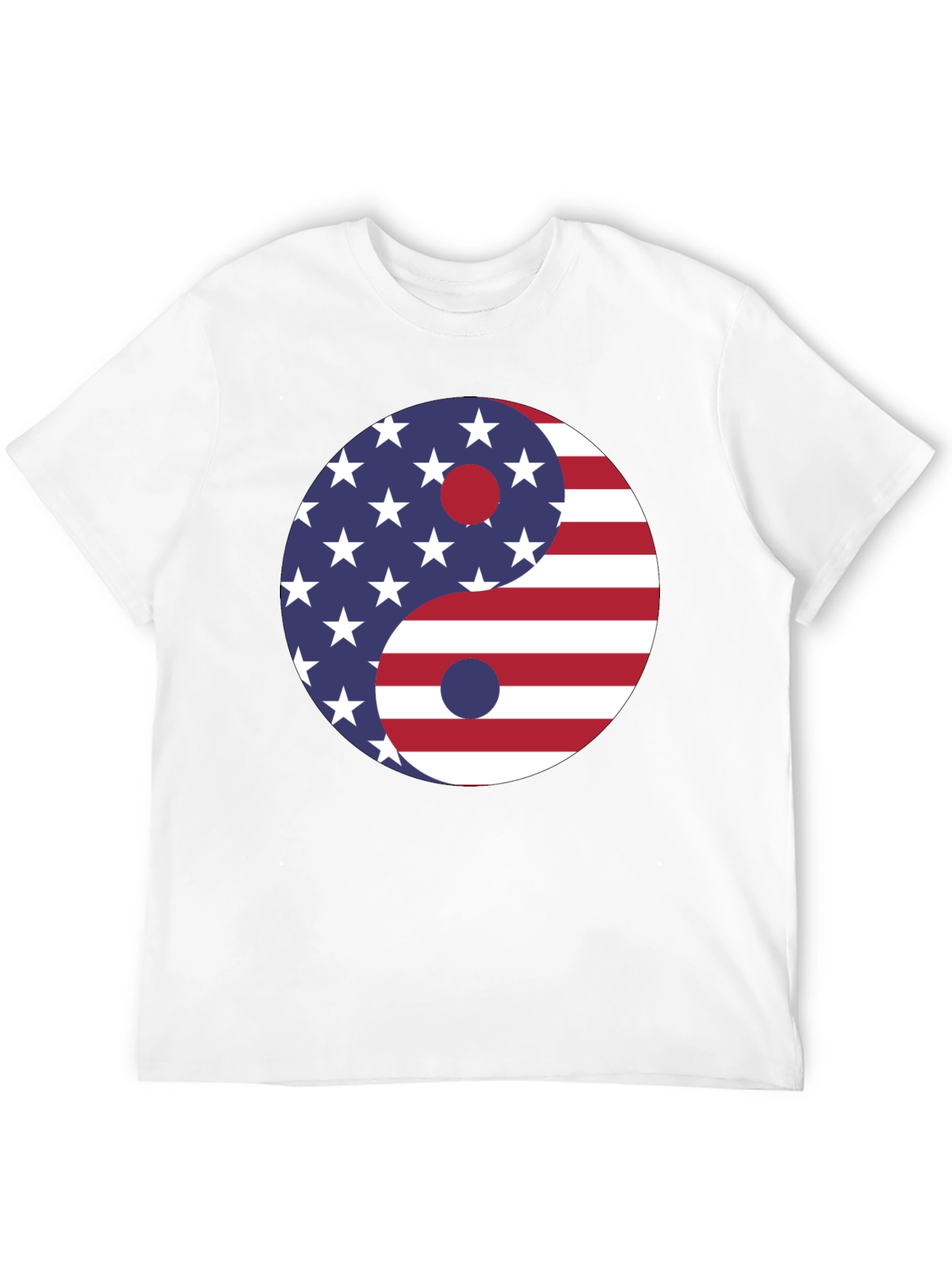 Yin Yang USA Flag Graphic Tee - Patriotic T-Shirt