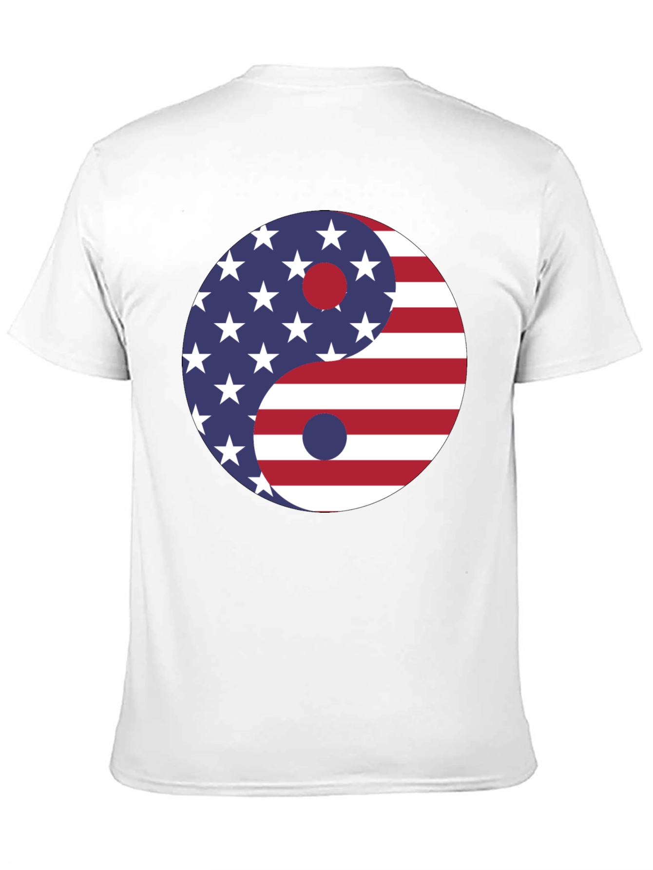 Yin Yang USA Flag Graphic Tee - Patriotic T-Shirt
