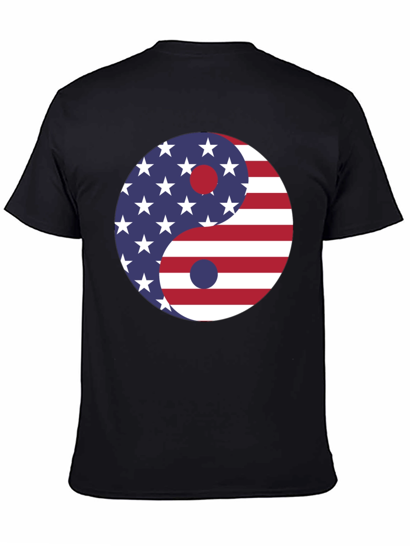 Yin Yang USA Flag Graphic Tee - Patriotic T-Shirt